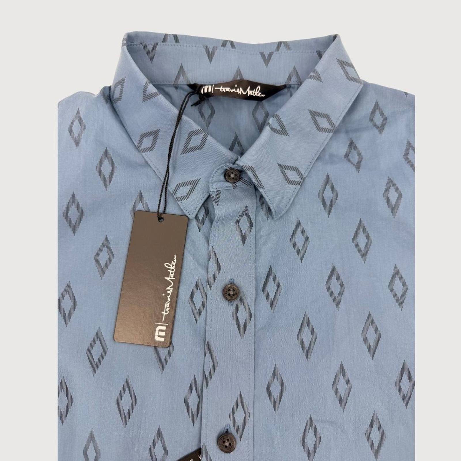 TravisMathew TravisMathew Sidetracked Button Down Shirt NWT Blue Print S Size US S / EU 44-46 / 1 - 5 Thumbnail