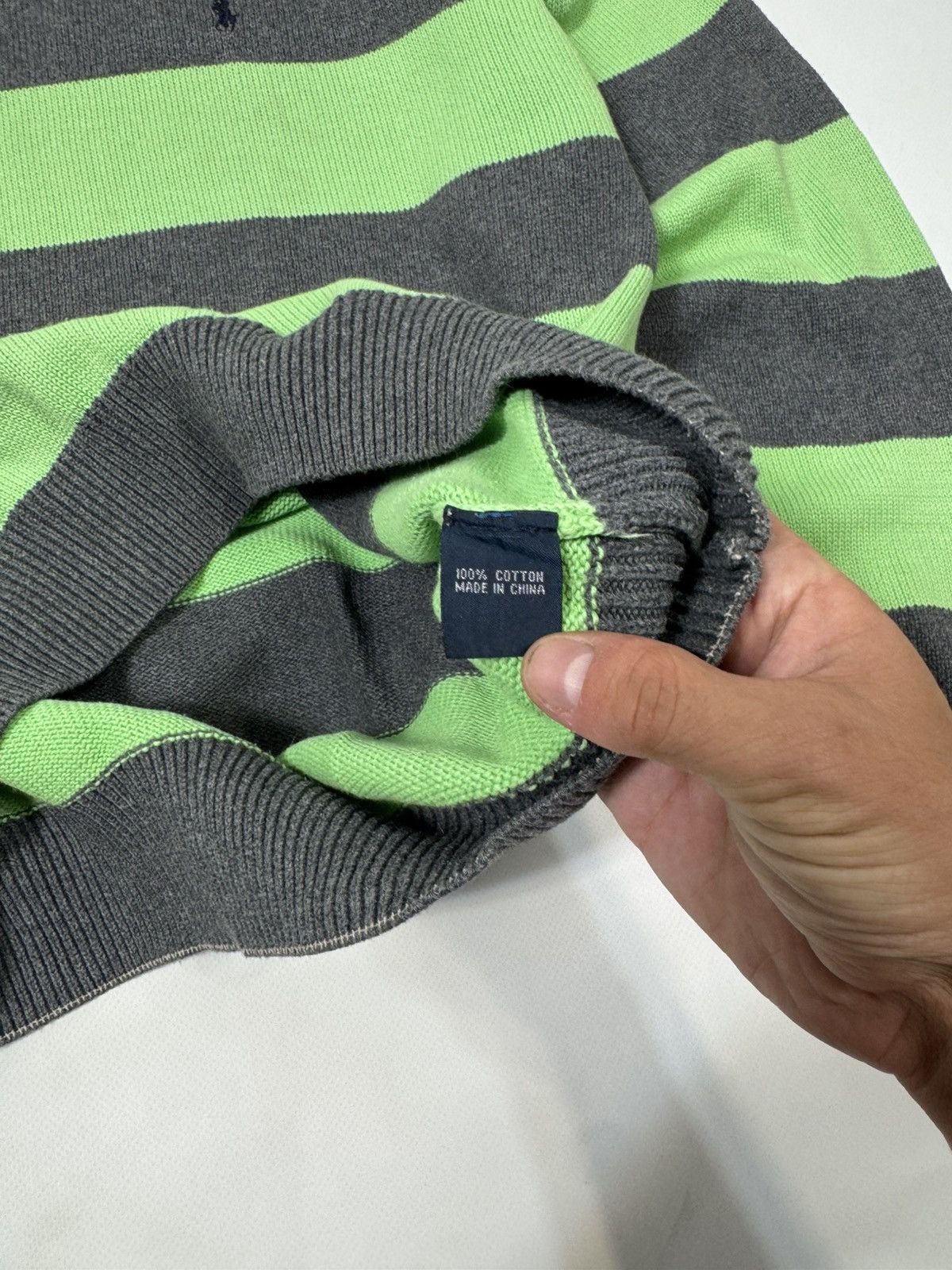 Polo Ralph Lauren Vintage Polo Ralph Lauren Striped Knit Crewneck Sweater Size US XL / EU 56 / 4 - 8 Thumbnail