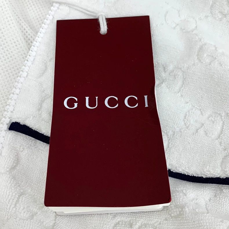 Gucci Gucci White logo jacquard full print cotton stand-up colla Size US M / EU 48-50 / 2 - 6 Thumbnail