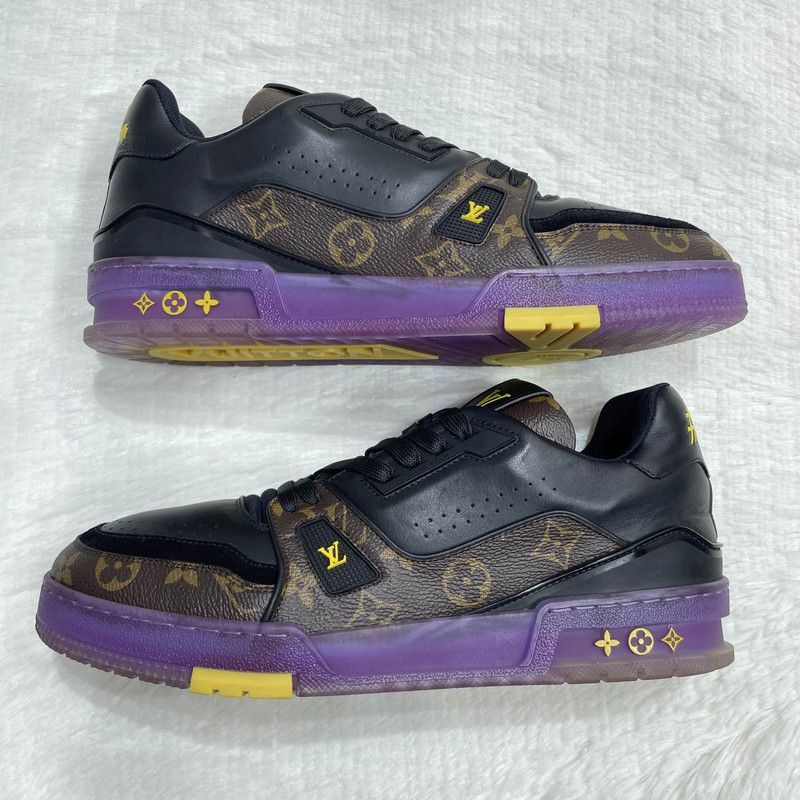 Louis Vuitton Louis Vuitton Trainer Lakers Purple and Gold Sneakers -2508 Size US 9.5 / EU 42-43 - 3 Thumbnail