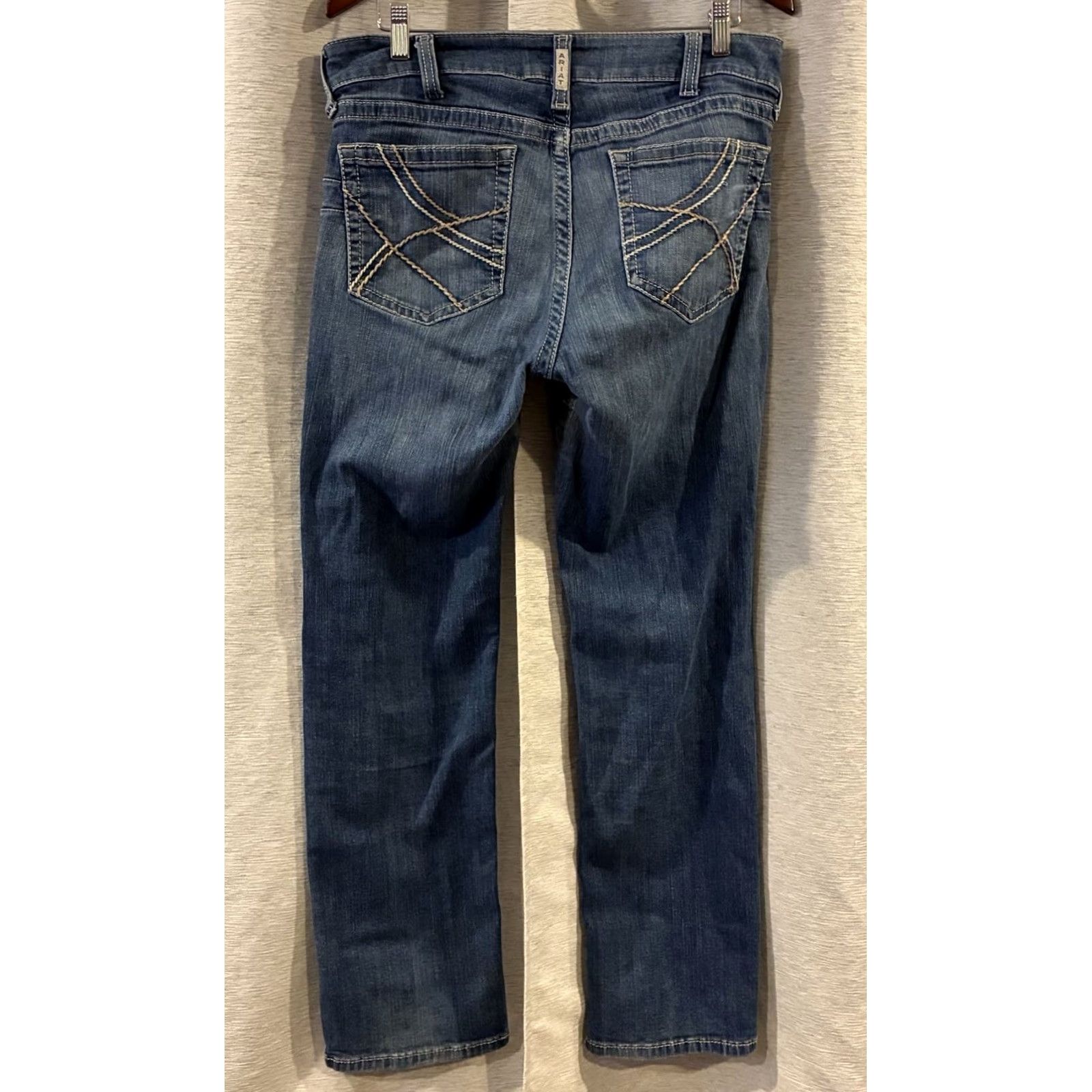 Ariat Ariat Jeans Boots Cut 33R Denim Blue Medium Wash 5-Pocket Regular Inseam 31 Jeans Women Mens (31) Size 24" / US 00 / IT 34 - 4 Thumbnail