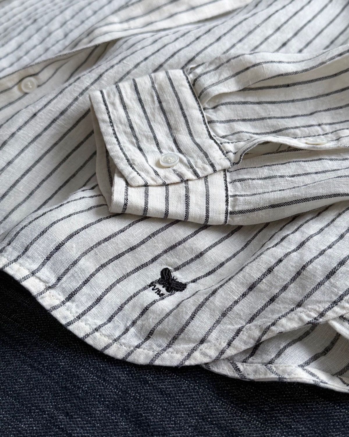 Weekend Max Mara MaxMara Linen Stripe Shirt🇮🇹 Size L / US 10 / IT 46 - 3 Thumbnail