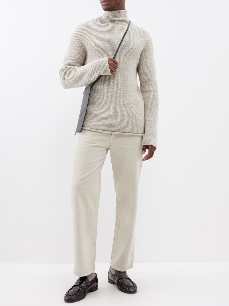 The Row The Row Robbie Ribbed Merino Wool Rollneck Sweater Size US S / EU 44-46 / 1 - 10 Thumbnail