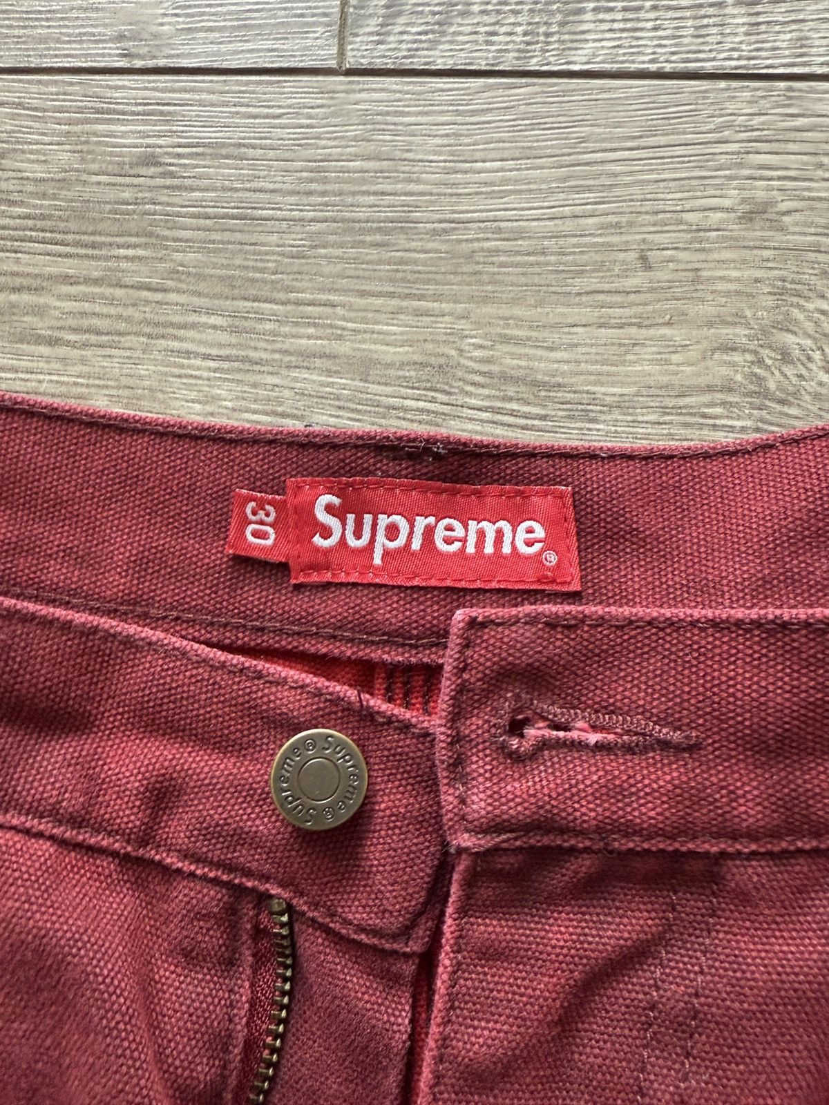 Supreme Supreme double knees workpants burgundy Size US 30 / EU 46 - 3 Thumbnail