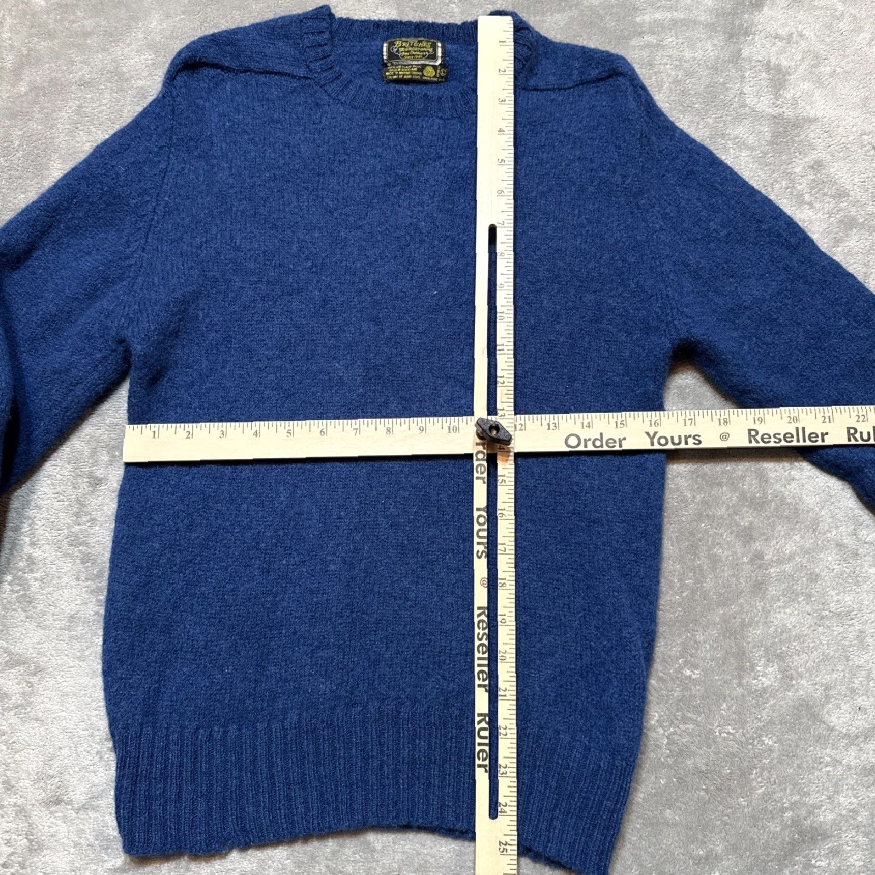 Vintage VINTAGE Britches Of Georgetown Sweater Pullover Size L Blue Shetland Wool Crew Neck Long Sleeve Men Regular Size US L / EU 52-54 / 3 - 4 Thumbnail
