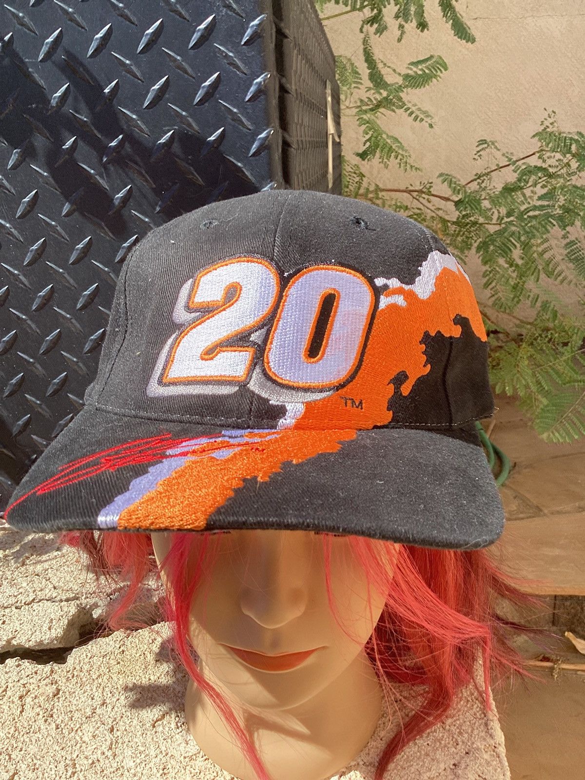 NASCAR Vintage 90s NASCAR Tony Stewart #20 Home Depot splash hat Size ONE SIZE - 1 Thumbnail