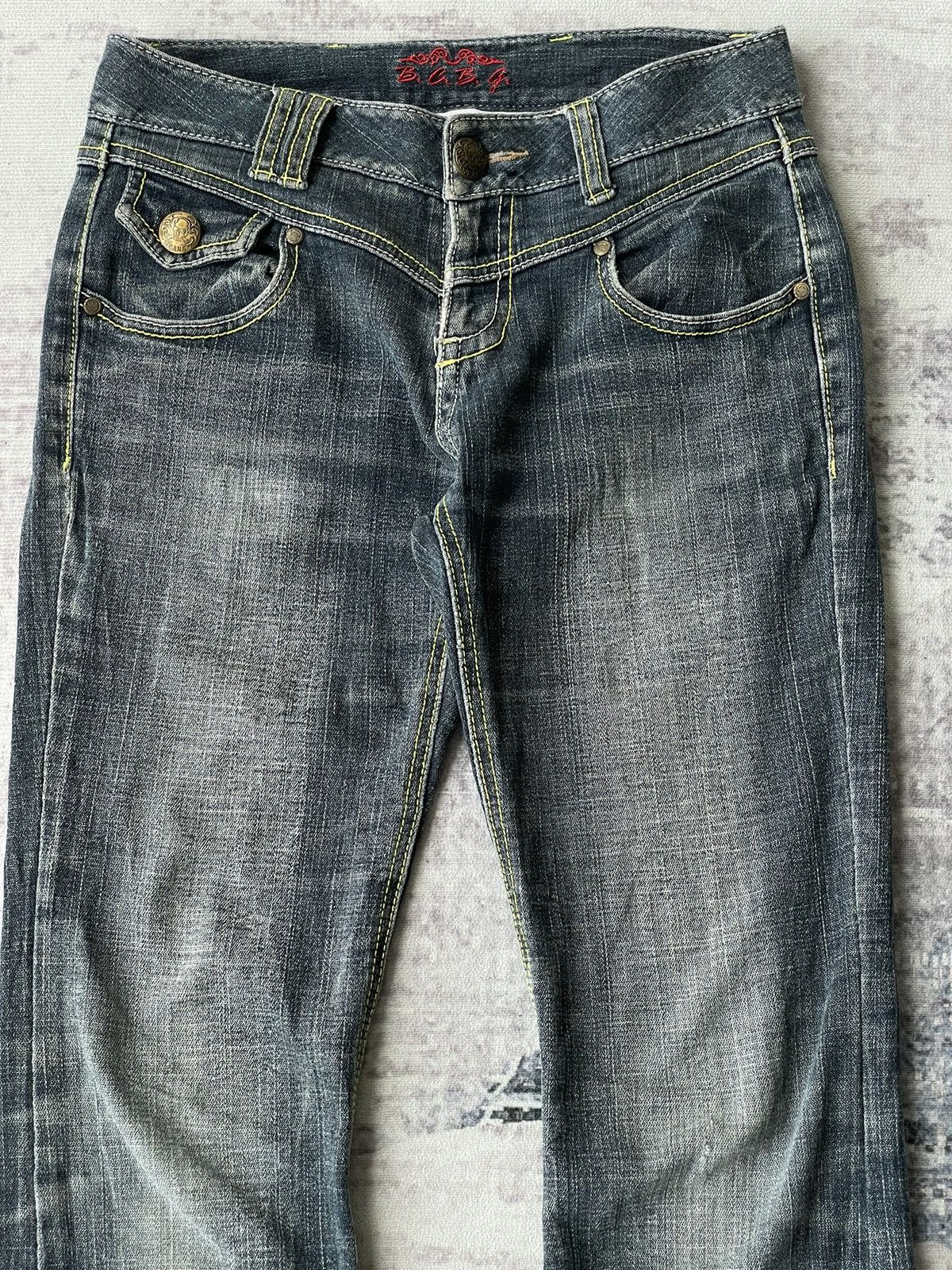 Japanese Brand Vintage BCBG Super Flared Buckle Denim / GOA Style Size US 29 - 2 Thumbnail
