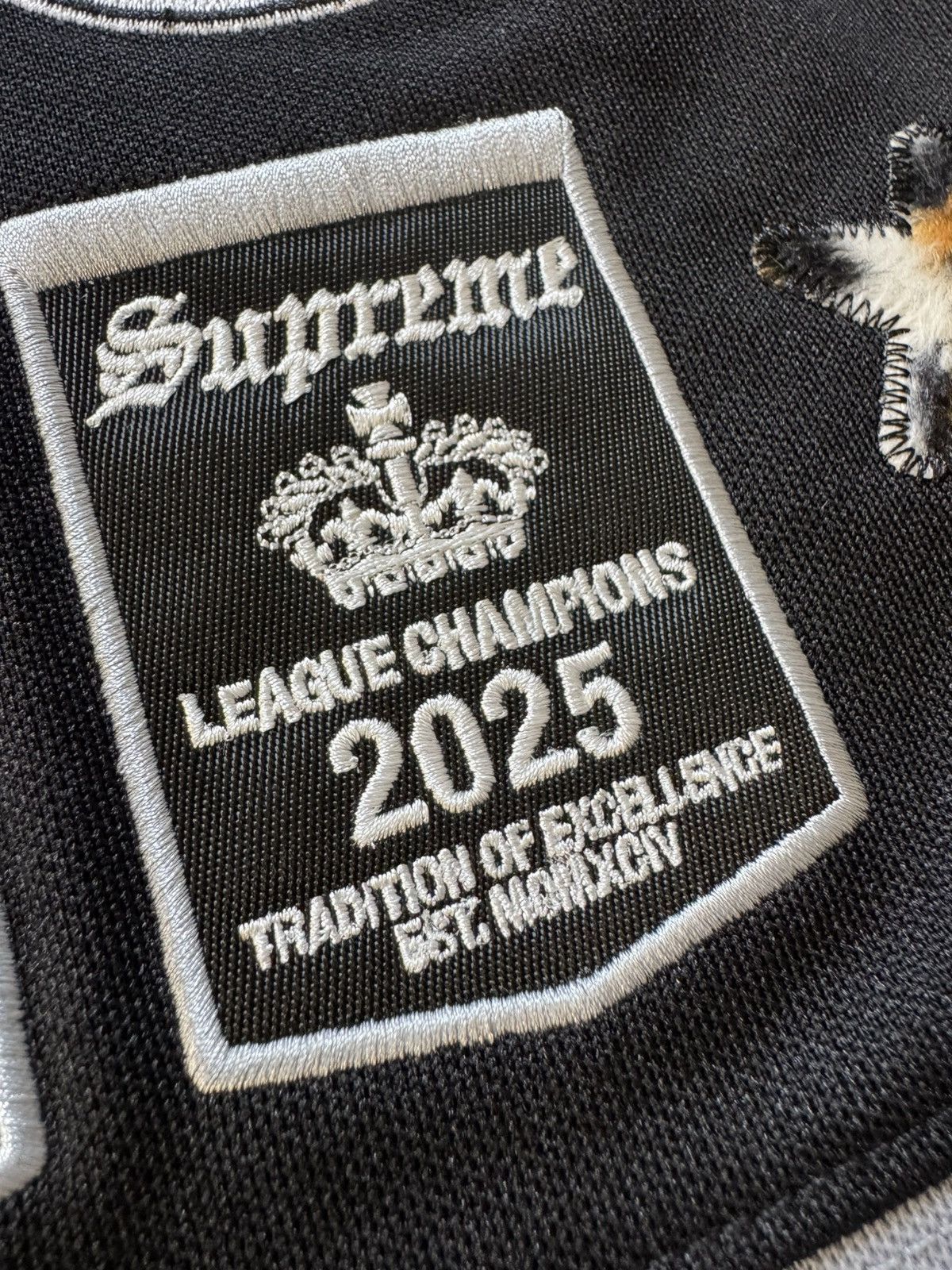Supreme Supreme Fire & Ice Patches Hockey Jersey Black Grey Size US L / EU 52-54 / 3 - 9 Thumbnail