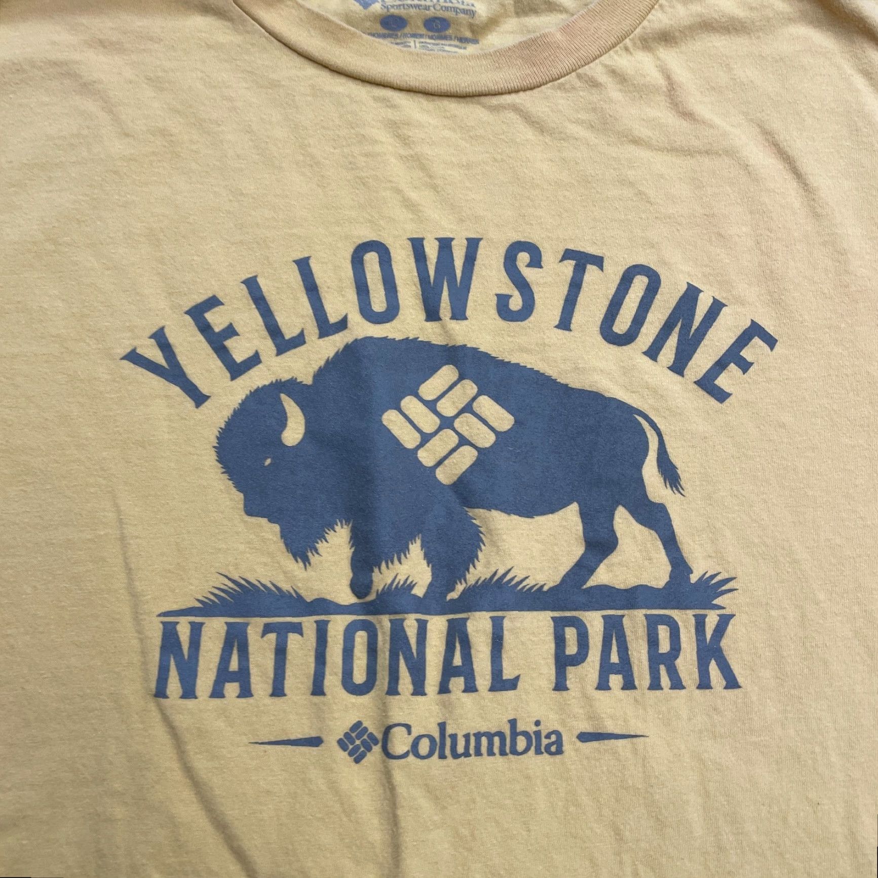 Vintage Columbia Shirt Adult Large Yellow Graphic Cotton Crew Neck Short Sleeve Logo Mens Size US L / EU 52-54 / 3 - 6 Thumbnail