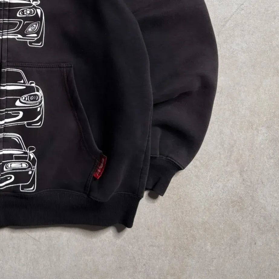 The Unbranded Brand Vintage Mazda MX-5 Miata Zip-Up Hoodie - L Size US L / EU 52-54 / 3 - 8 Thumbnail