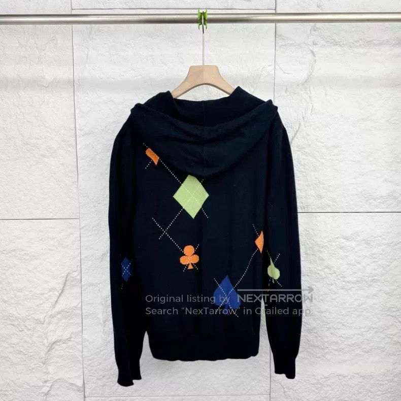 Hermes Hermes Dark Blue Poker Card Embroidered Hooded Knit Size US S / EU 44-46 / 1 - 2 Thumbnail