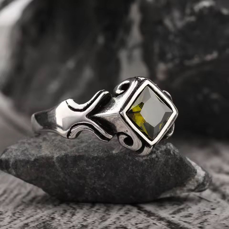 Jewelry Vintage Inlaid Zircon Ring (size 7-11) Size ONE SIZE - 1 Thumbnail