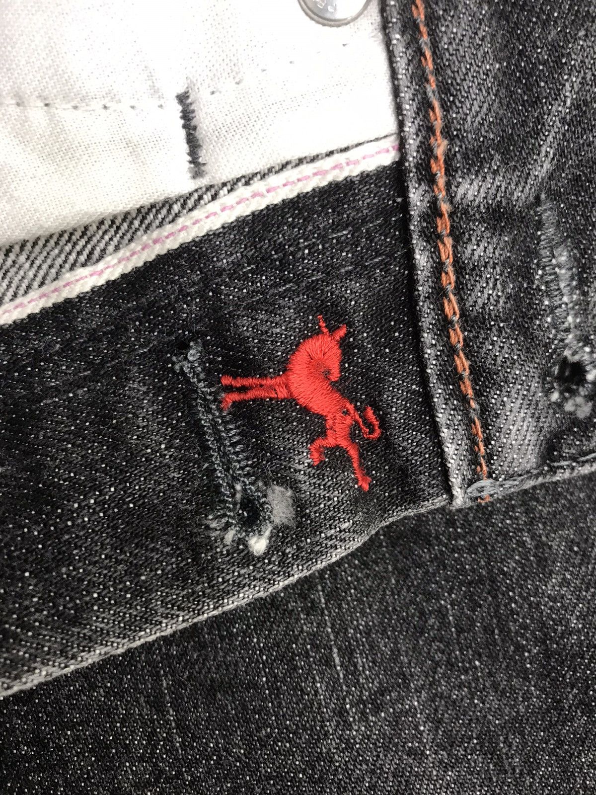 Japanese Brand × Kicking Mule Workshop KICKING MULE WORKSHOP Sturdy Slim Fit Denim F18 Size US 29 - 19 Thumbnail