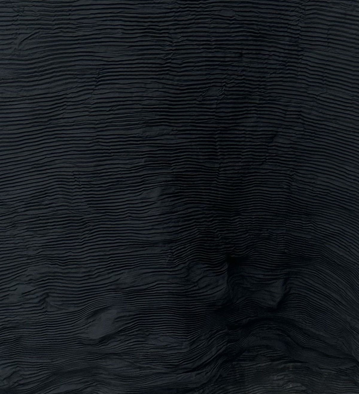 Issey Miyake × Vintage Black Horizontal Stripe Spring Pleated Long Top Size M / US 6-8 / IT 42-44 - 2 Thumbnail