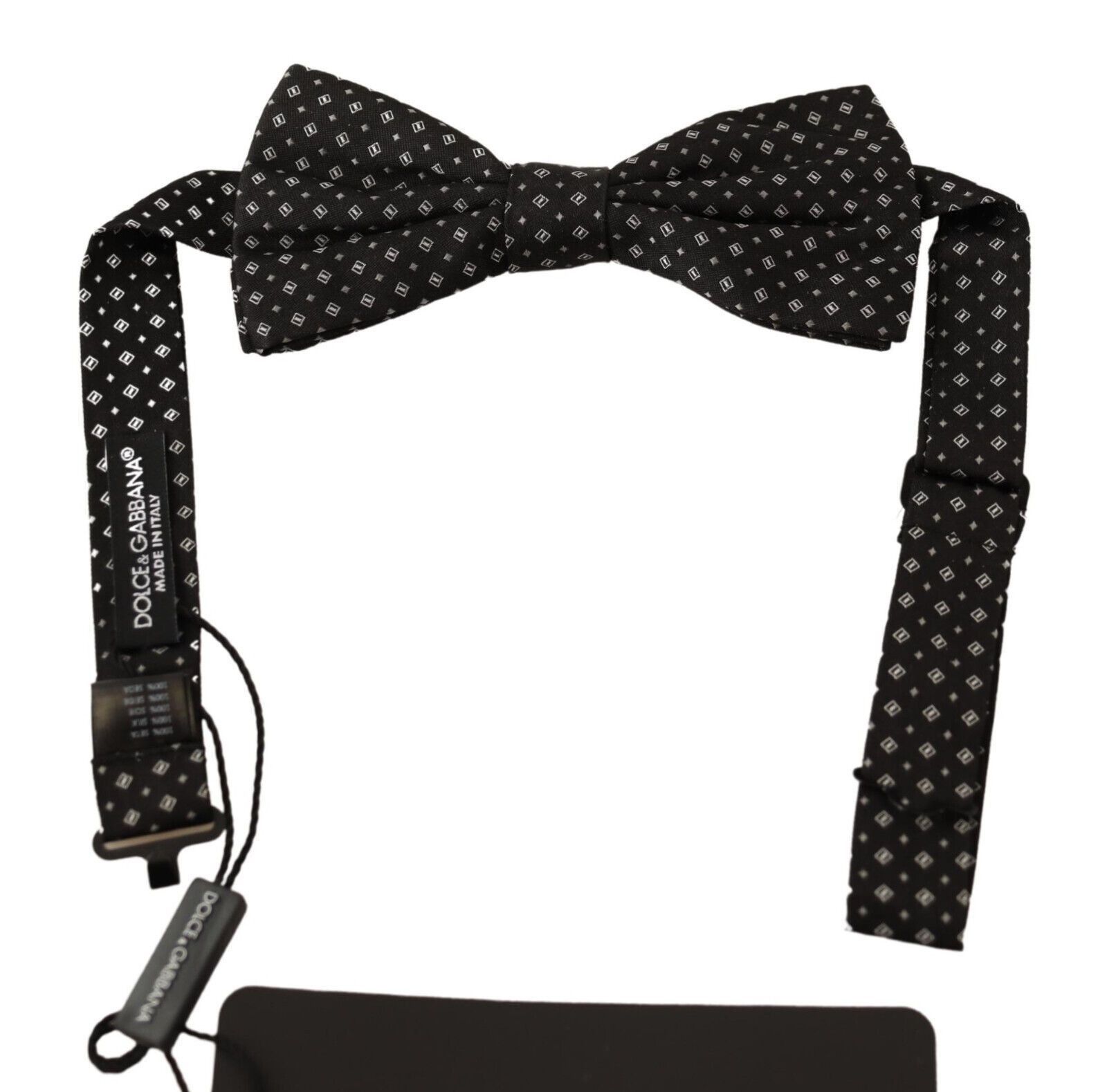 Dolce & Gabbana Elegant Silk Black Fantasy Bow Men's Tie Size ONE SIZE - 1 Thumbnail