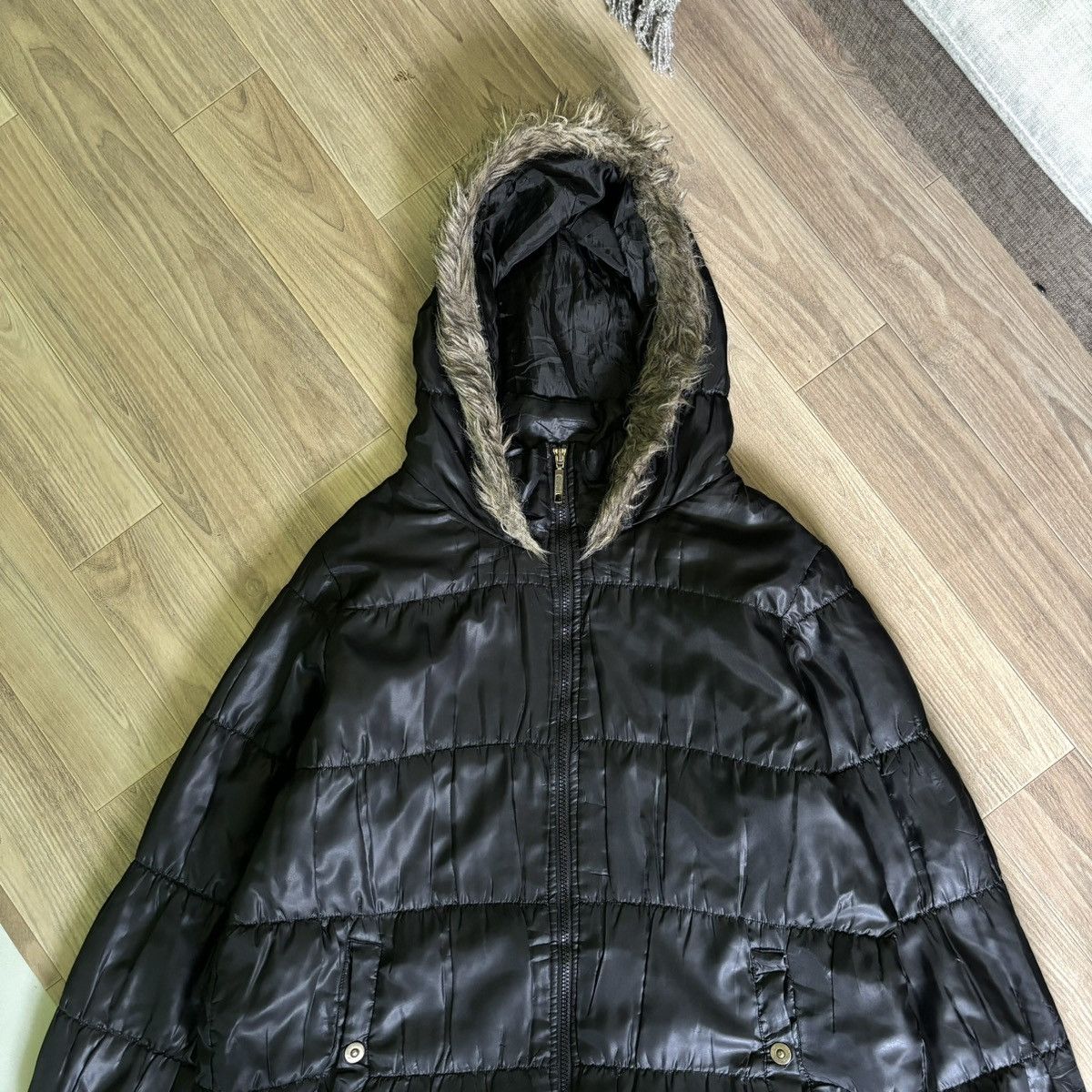 14th Addiction × Hysteric Glamour × Japanese Brand Blue Strive fur jacket down puffer ifsixwasnine lgb style Size US L / EU 52-54 / 3 - 5 Thumbnail