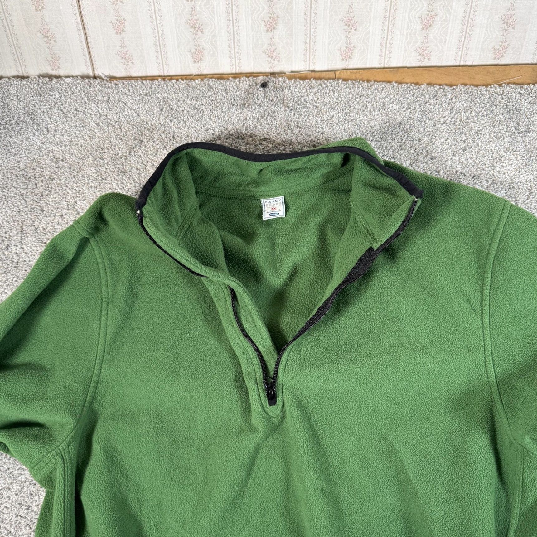 Old Navy VINTAGE Old Navy Sweatshirt Pullover Jacket 2XL Green Men Fleece Zip Pockets 1/4 Zip 80s 90s Gorpcore Size US XXL / EU 58 / 5 - 7 Thumbnail