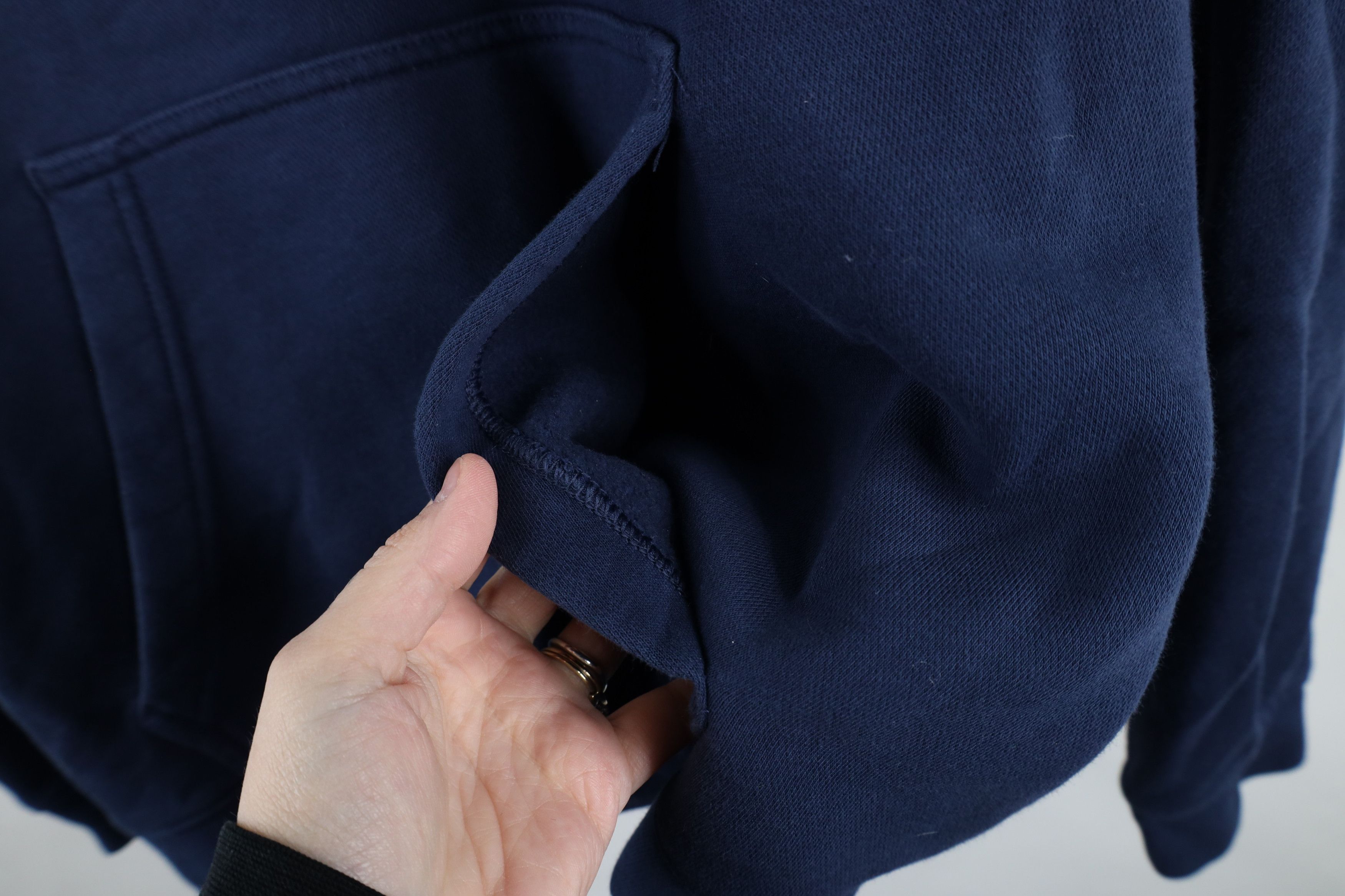 Nike × Vintage Vintage Y2K Nike Scott Mini Swoosh Hoodie Sweatshirt Blue Size US L / EU 52-54 / 3 - 5 Thumbnail