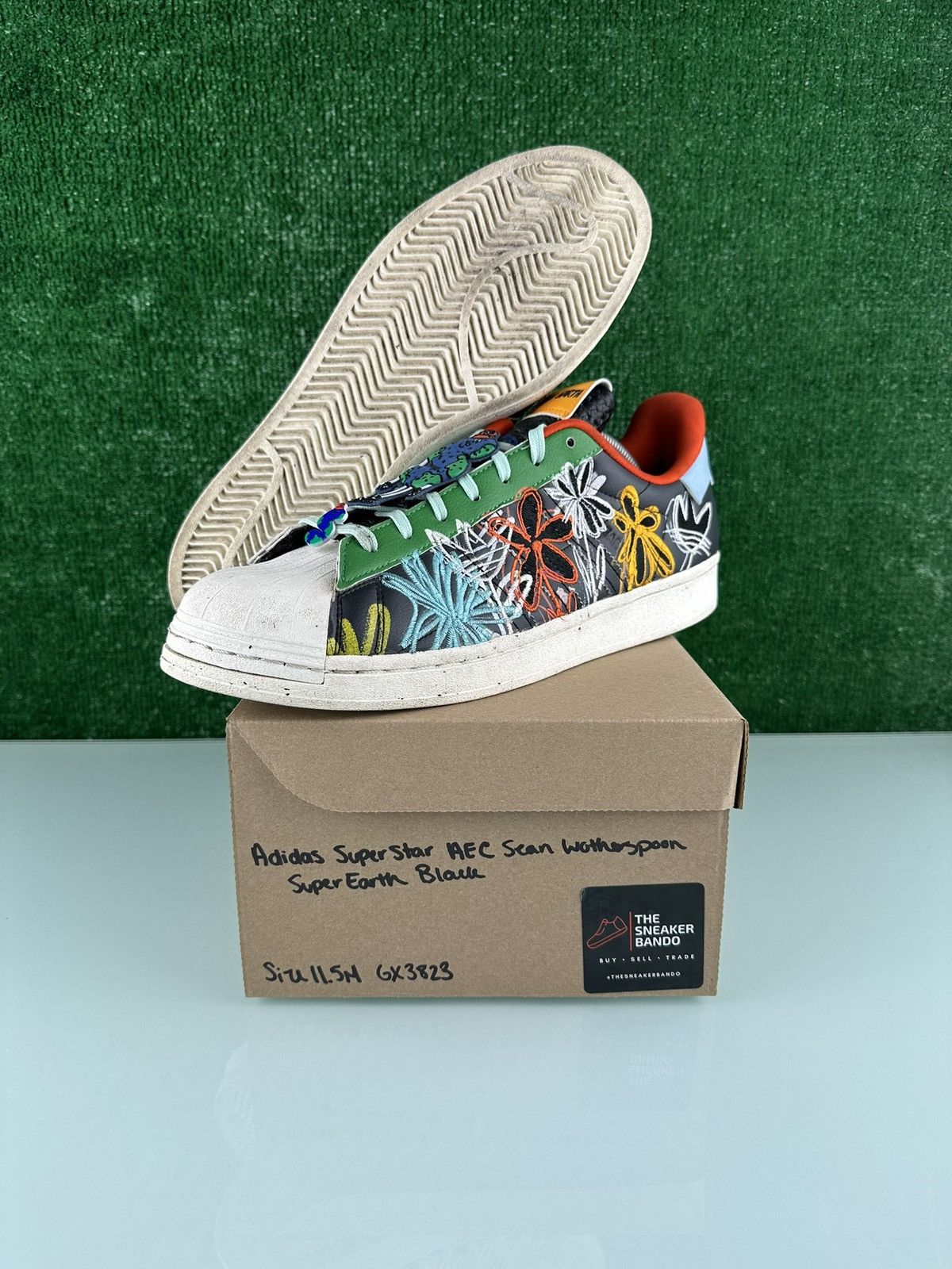 Adidas adidas Sean Wotherspoon x Superstar Super Earth -Size 11.5 Size US 11.5 / EU 44-45 - 1 Thumbnail