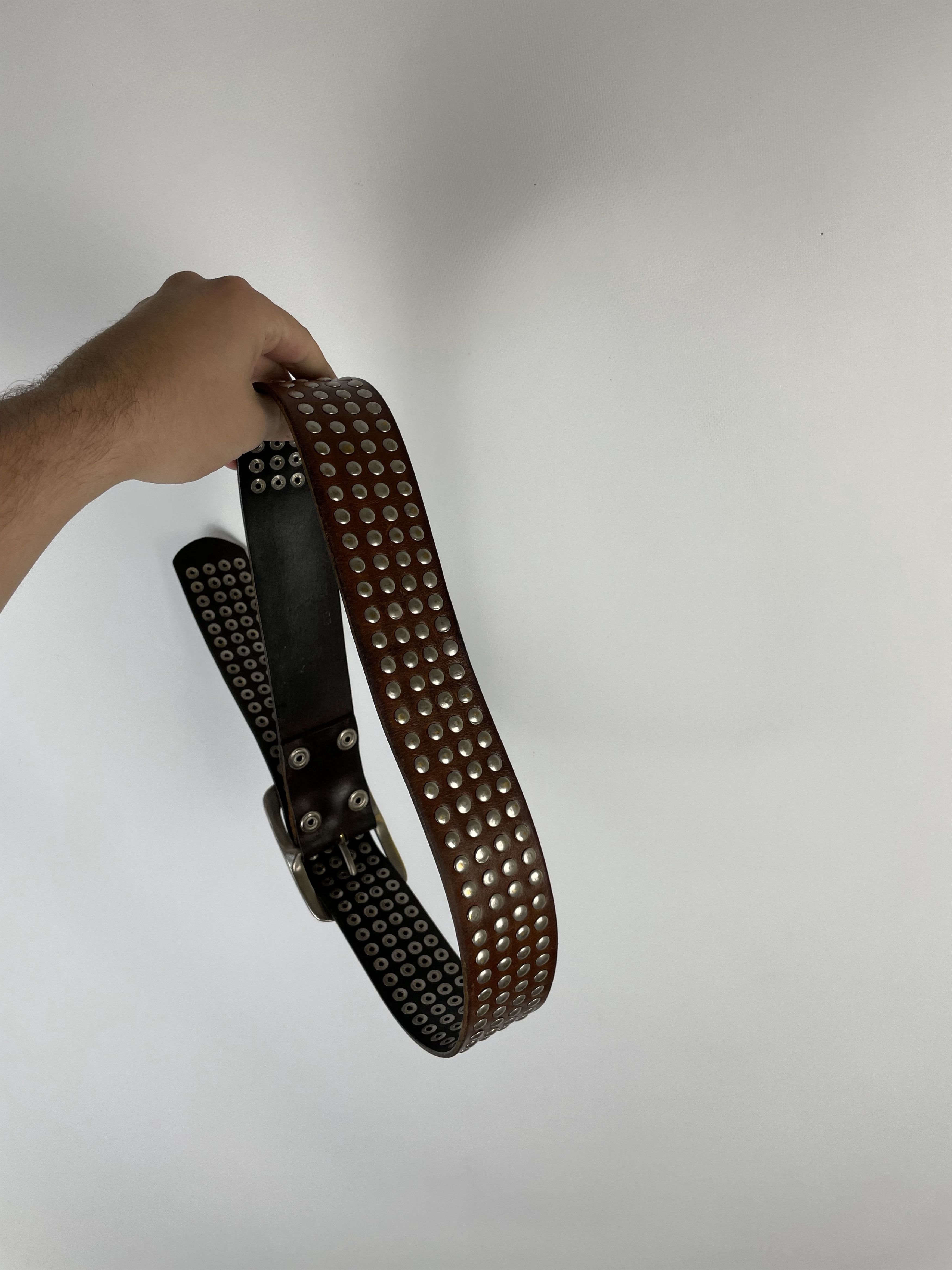 Japanese Brand × Vintage Vintage Leather belt Avant Garde Style Y2k Size ONE SIZE - 5 Thumbnail
