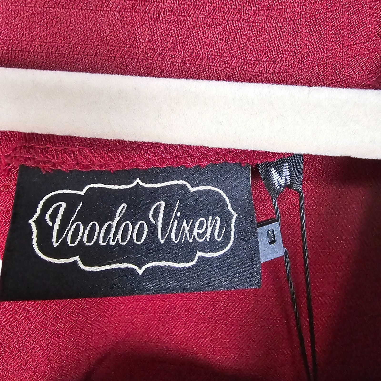 Voodoo Tactical Voodoo Vixen Womens Khloe Ruffle Pencil Dress Sz M Burgundy Size M / US 6-8 / IT 42-44 - 7 Thumbnail