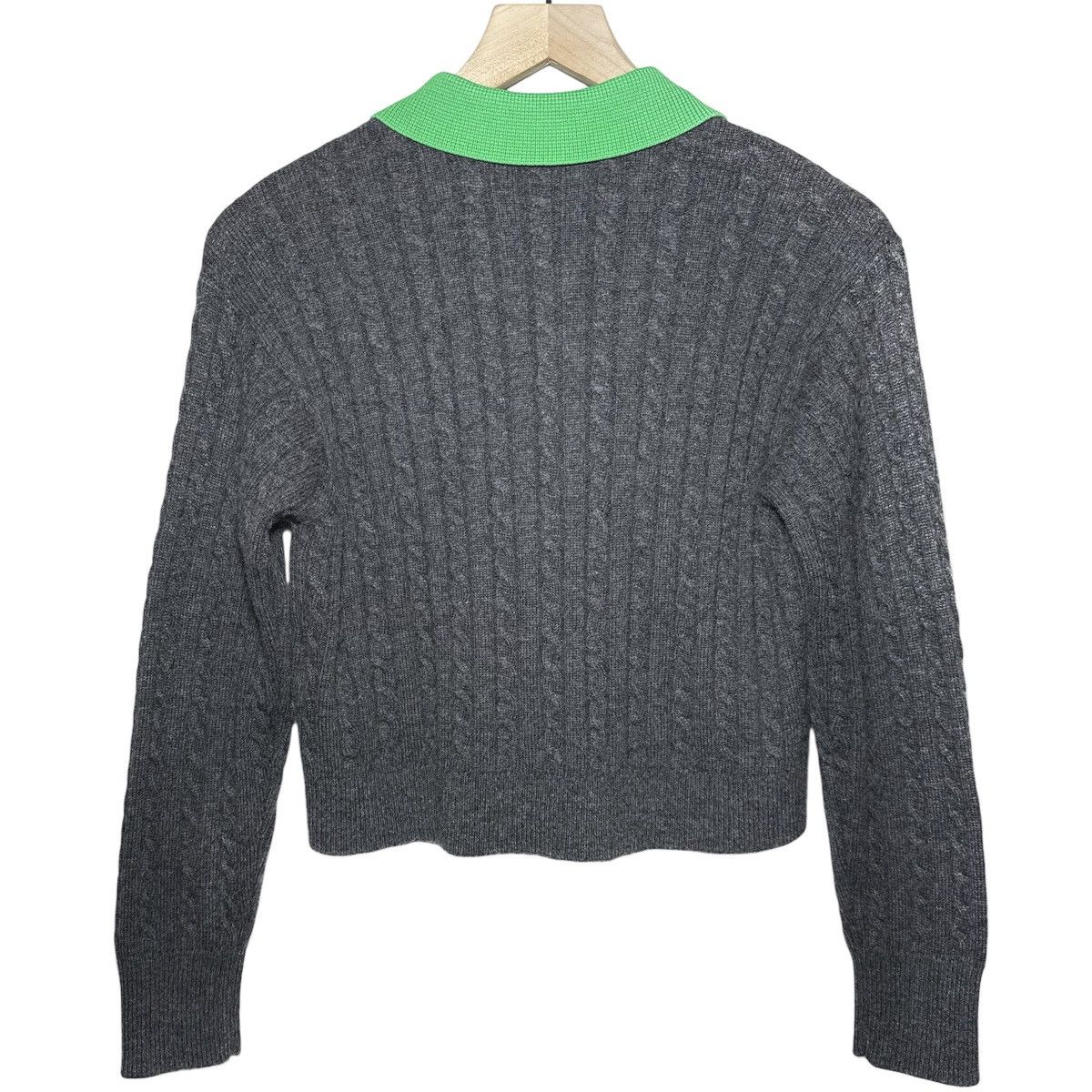 Sandro Sandro Reno Contrast Collar Sweater in Dark Grey Size XS / US 0-2 / IT 36-38 - 2 Thumbnail
