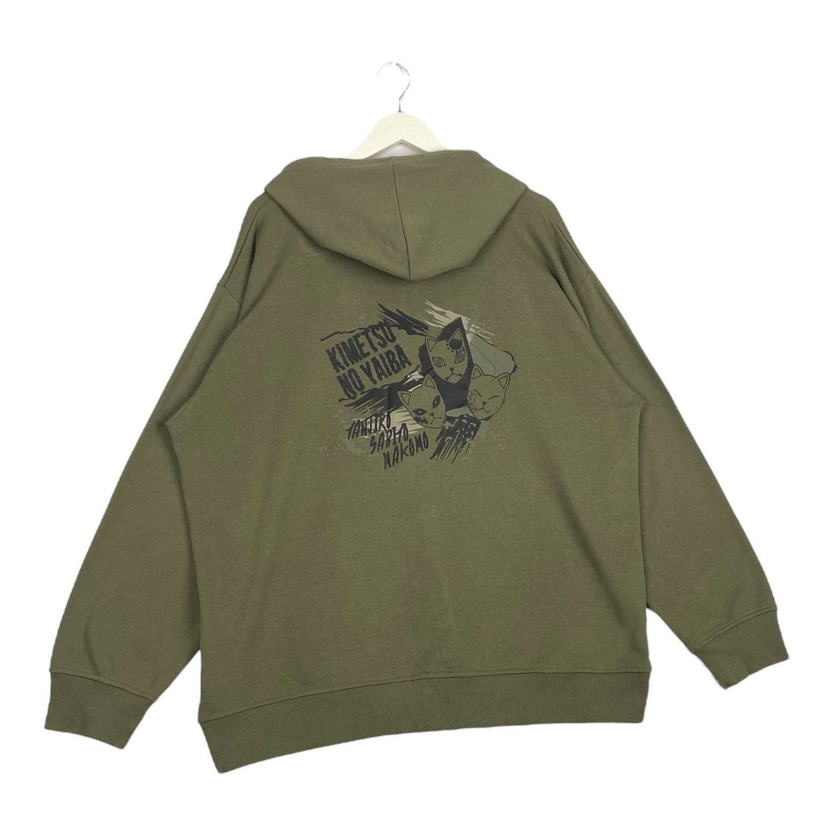 Designer × Vintage Vintage Kimetsu No Yaiba Full Zip Hoodie Sweater Green Size US XL / EU 56 / 4 - 10 Thumbnail