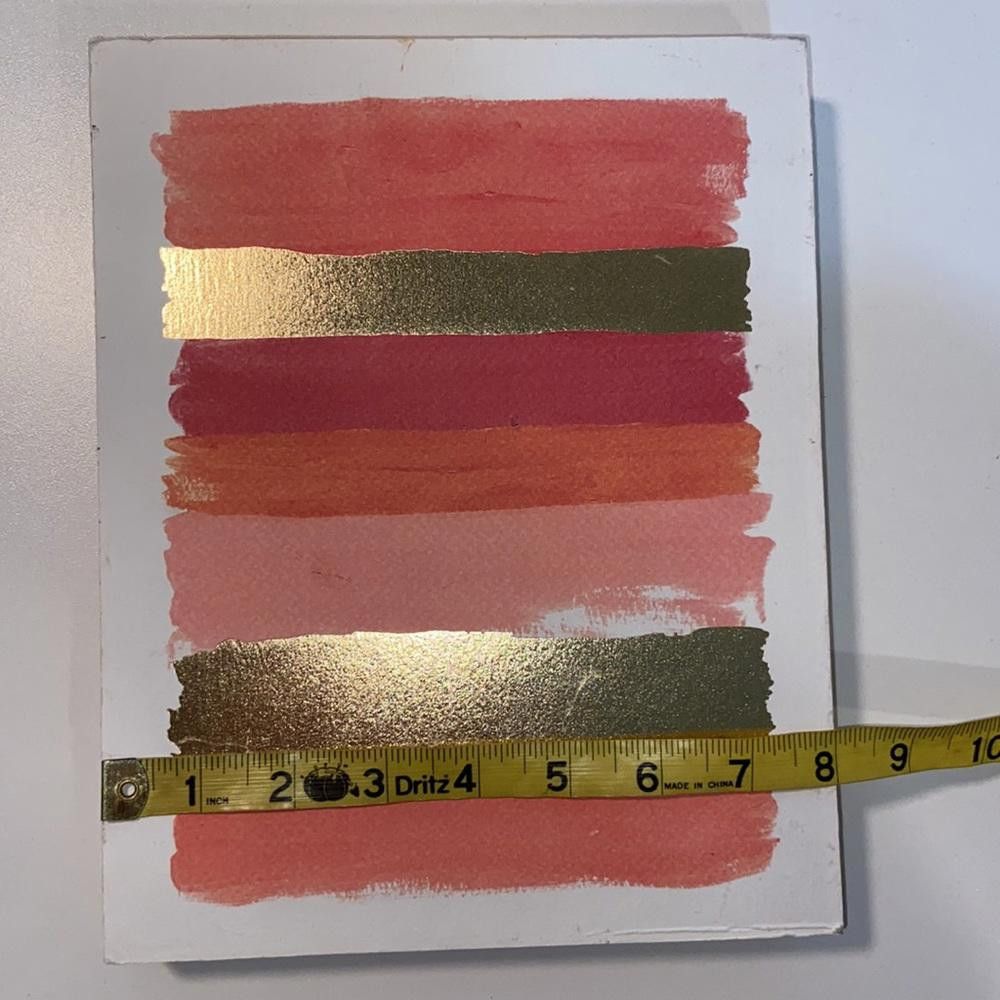 Target Basics Pink & Gold Striped Wood Flushmount Painting Size ONE SIZE - 3 Thumbnail