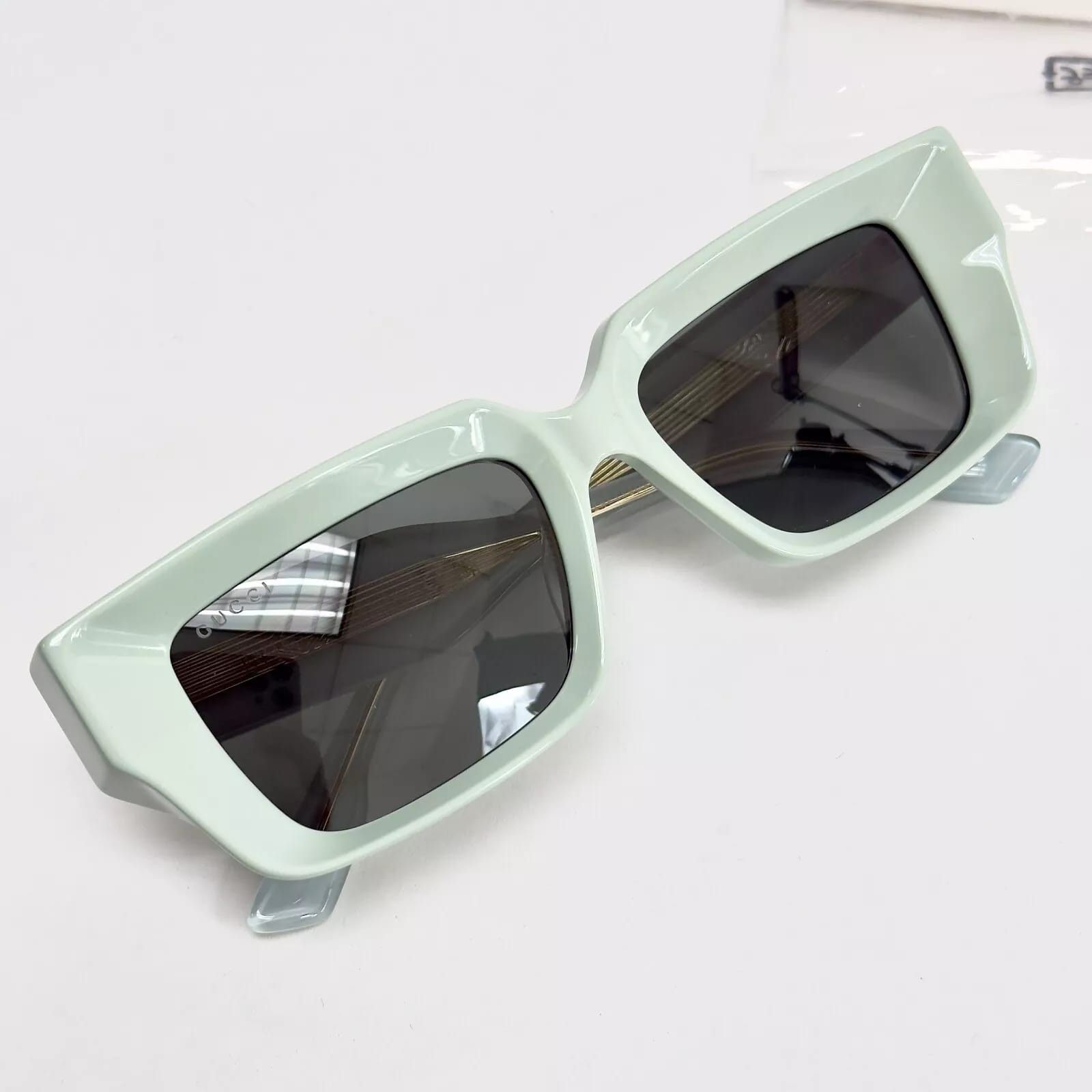 Gucci GUCCI 1529 Sage Green Narrow Sculpted Gg1529S Sunglasses 003 Size ONE SIZE - 2 Thumbnail