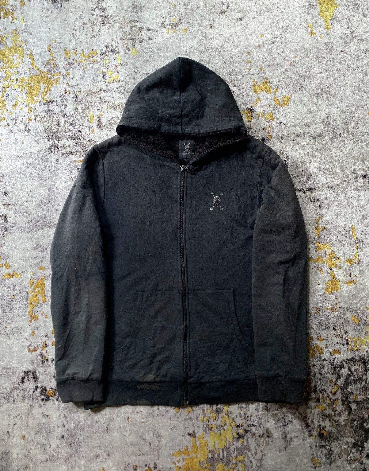 If Six Was Nine Crazy Faded Roen Gliter Skull Hoodie Ifsix Lgb Style Size US L / EU 52-54 / 3 - 2 Thumbnail