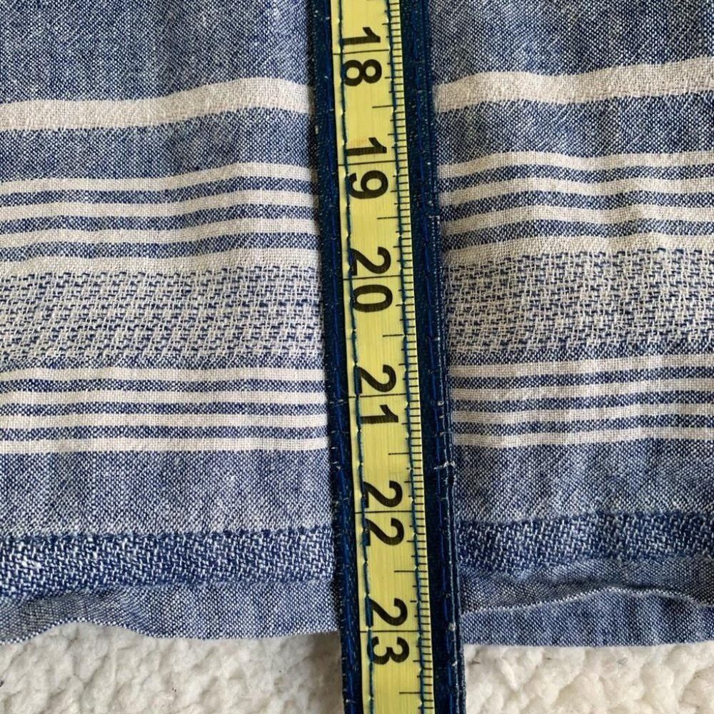 Anthropologie Anthropologie Artisan NY Striped Linen Top Shirt Blue Small Size S / US 4 / IT 40 - 7 Thumbnail