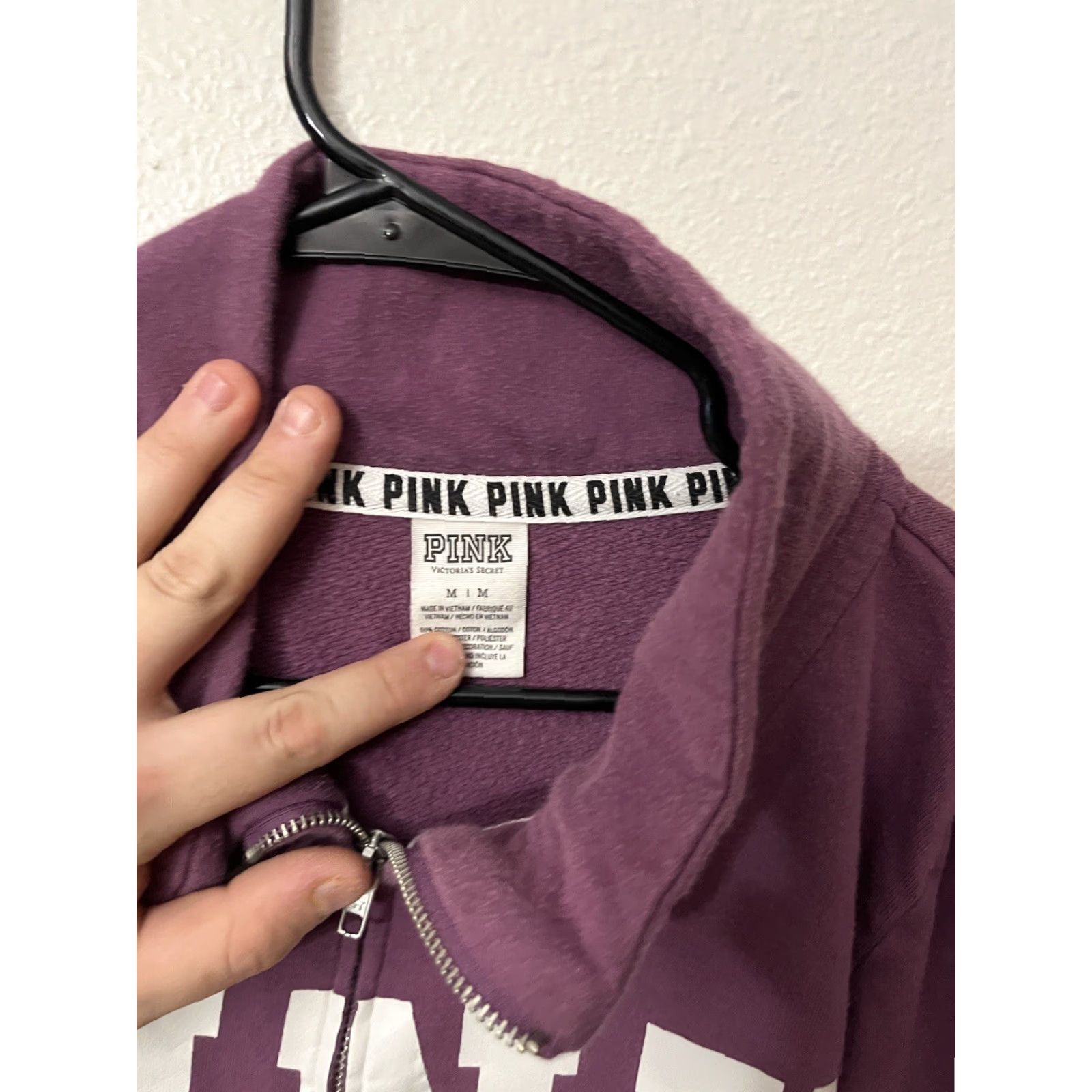 Pinko Pink Victoria Secret 1/4 Zip Pullover Sweater Women Size Medium Purple Size M / US 6-8 / IT 42-44 - 2 Thumbnail