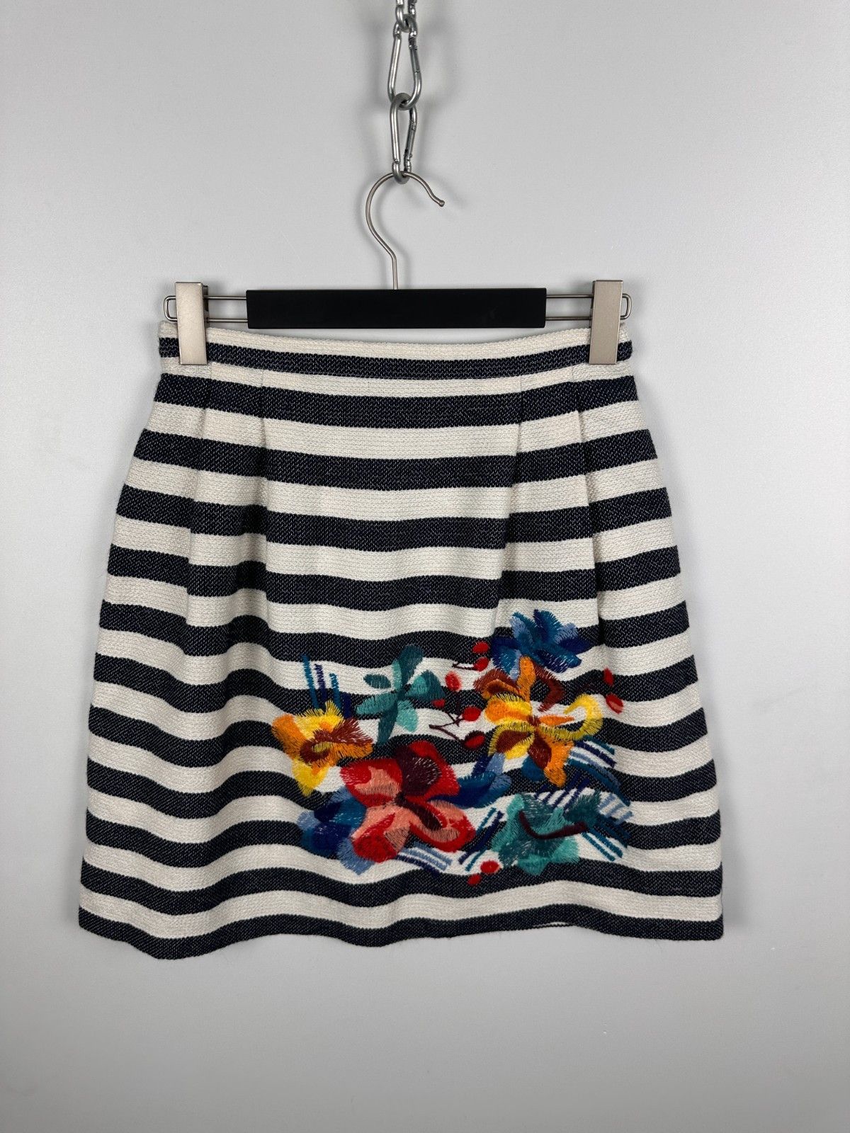 Other IVKO A-Line Skirt Tan Floral Striped Size 38 Cotton Size 26" / US 2 / IT 38 - 5 Thumbnail