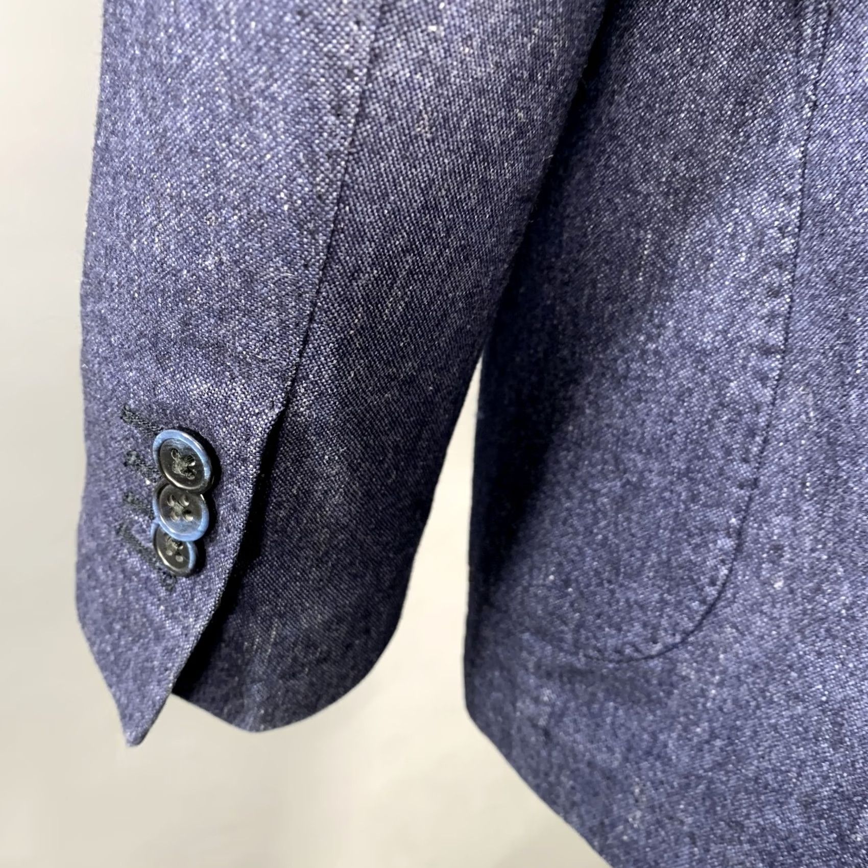 L.B.M. 1911 L.B.M. 1911 Size 40 Blue Wool Blend Single Breasted Sport Coat Size US XXS / EU 40 - 3 Thumbnail