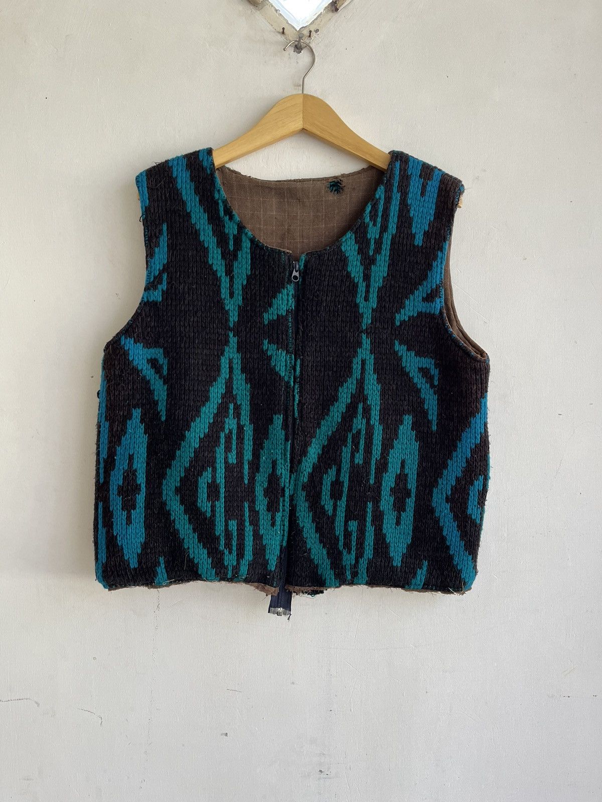 If Six Was Nine 80’s VINTAGE “GRANDMA” KNIT REVERSIBLE VEST Size US L / EU 52-54 / 3 - 2 Thumbnail