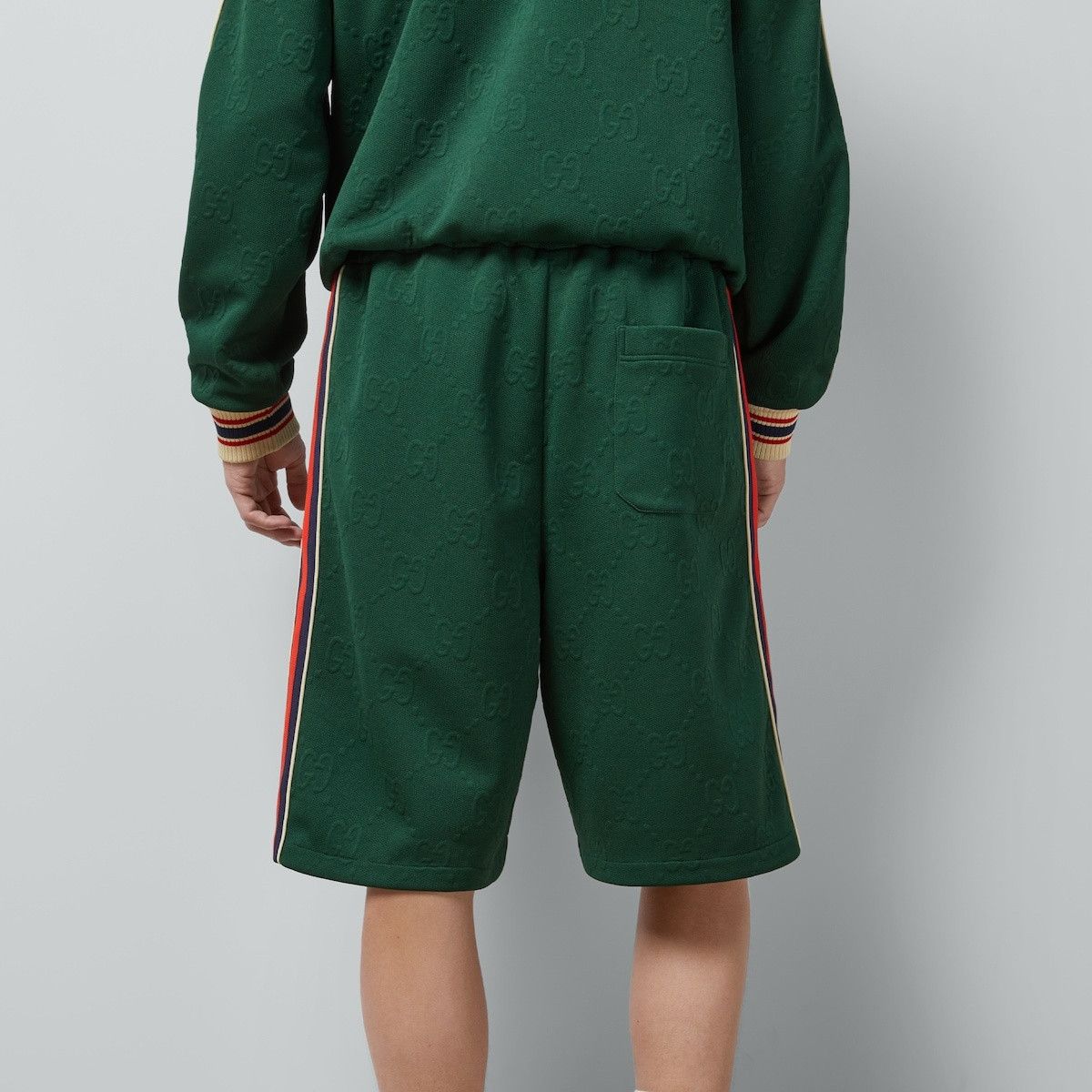 Gucci o1s1wg111025 GG Jacquard Jersey Shorts in Green Size US 28 / EU 44 - 6 Thumbnail