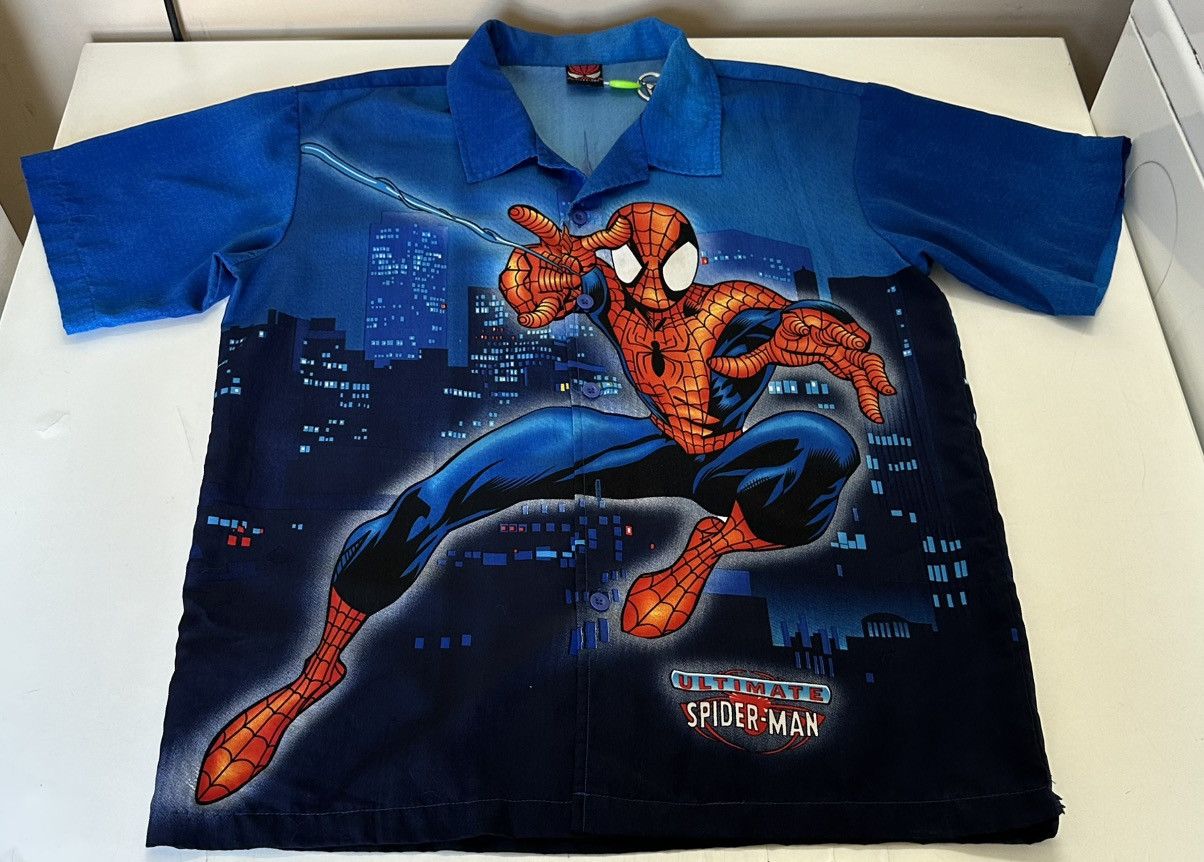 Marvel Comics Vintage Y2K ultimate Spider-Man button up Size US M / EU 48-50 / 2 - 1 Thumbnail