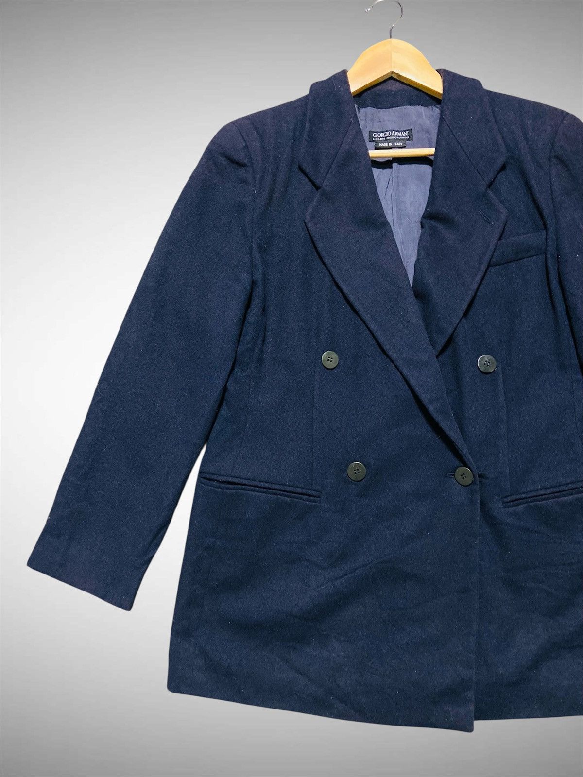 Giorgio Armani Vintage Giorgio Armani Double Breasted Wool Blend Blazer Size US L / EU 52-54 / 3 - 4 Thumbnail
