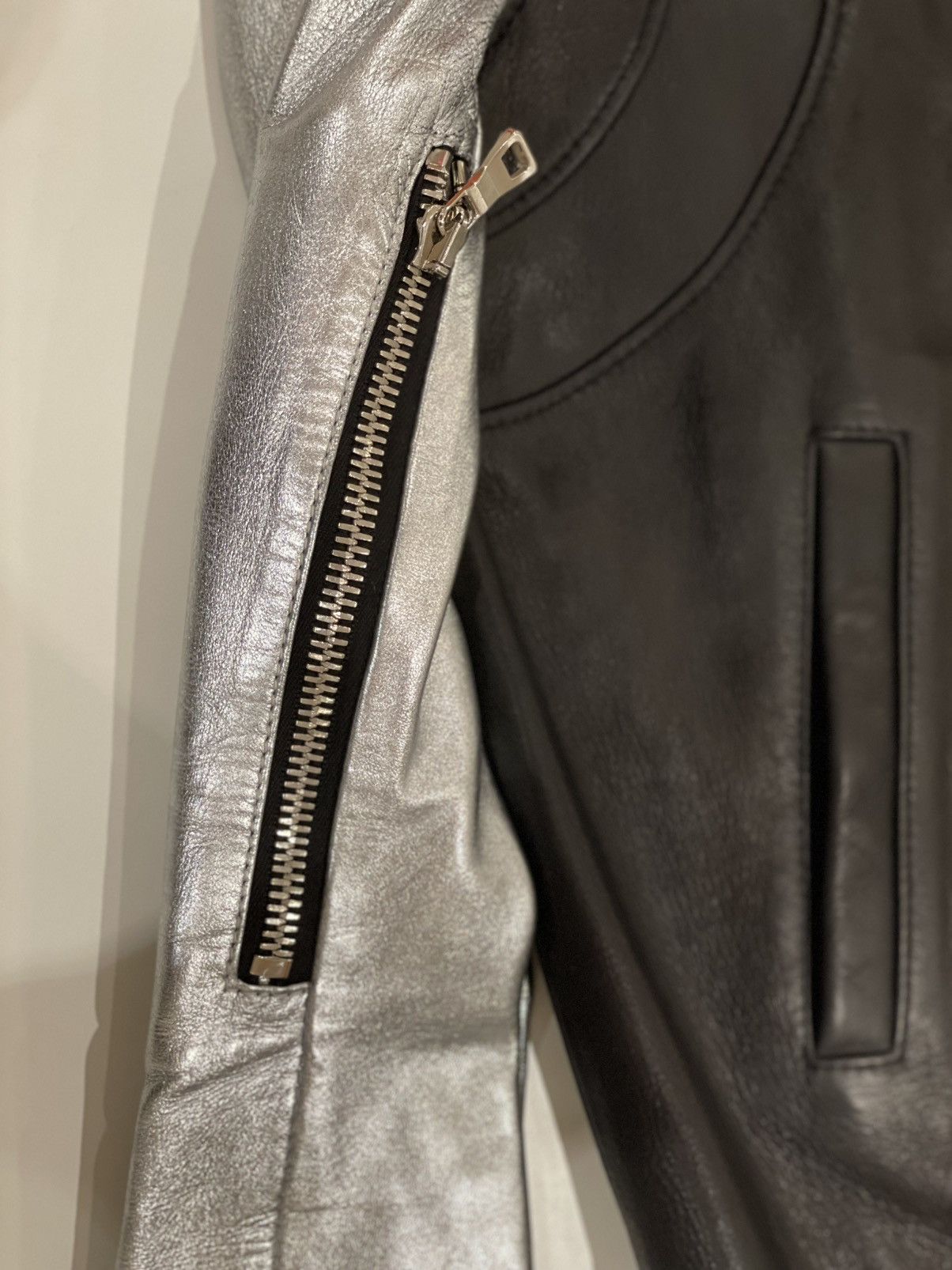 Balmain Balmain Black/Silver Teddy Leather Jacket Size 48FR Size US M / EU 48-50 / 2 - 7 Thumbnail