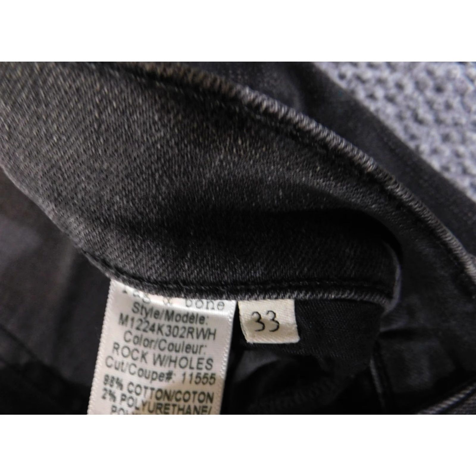 Rag & Bone rag & bone Jeans Mens 33 Black Skinny Distressed Ripped Knees M124XK302RWH Jeans Mens 33 Black Distressed Skinny Rock Wholes 34 Inseam Size US 33 - 5 Thumbnail