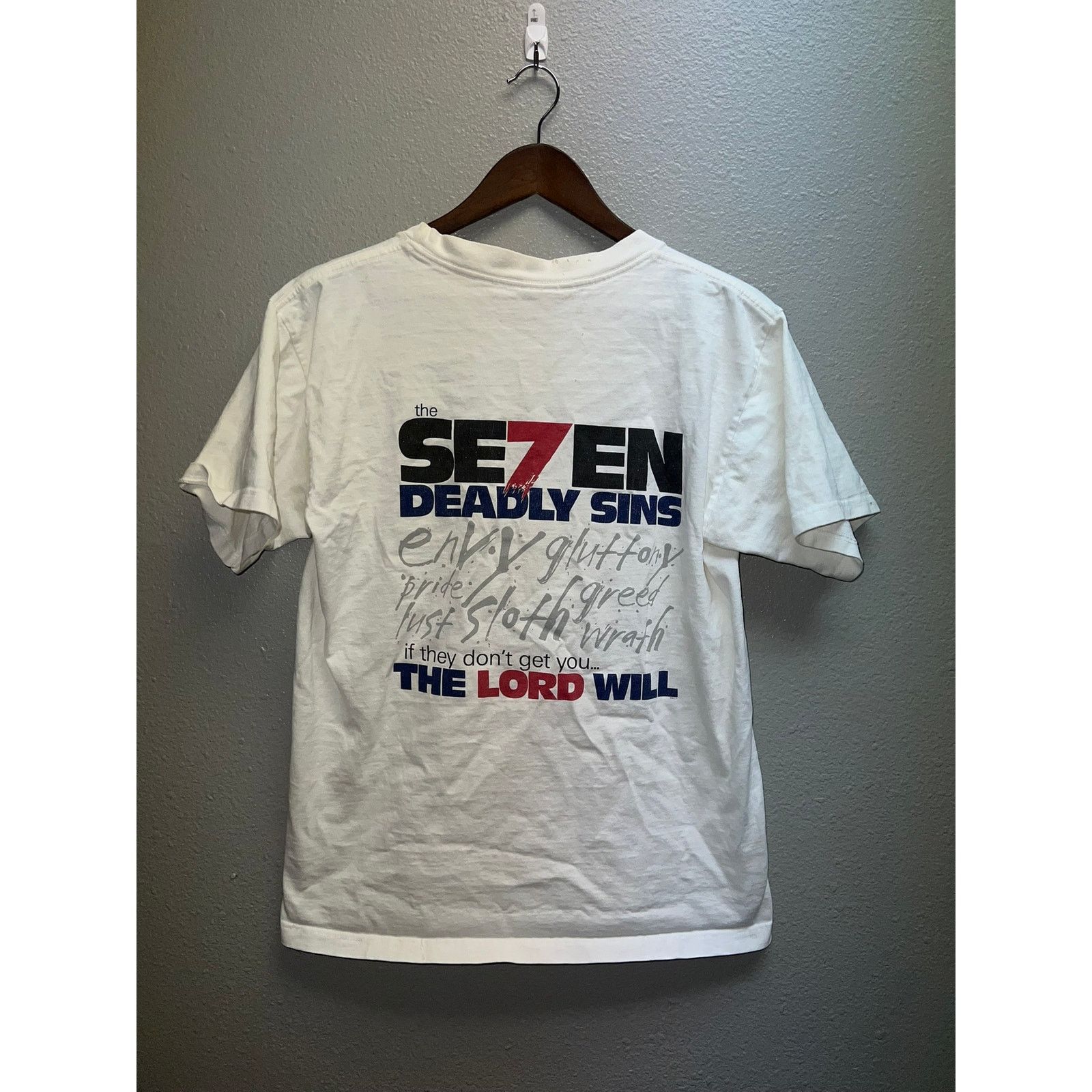 Vintage The Seven Deadly Sins Shirt Jesus The Lord Will Bible Shirt Size US S / EU 44-46 / 1 - 6 Thumbnail