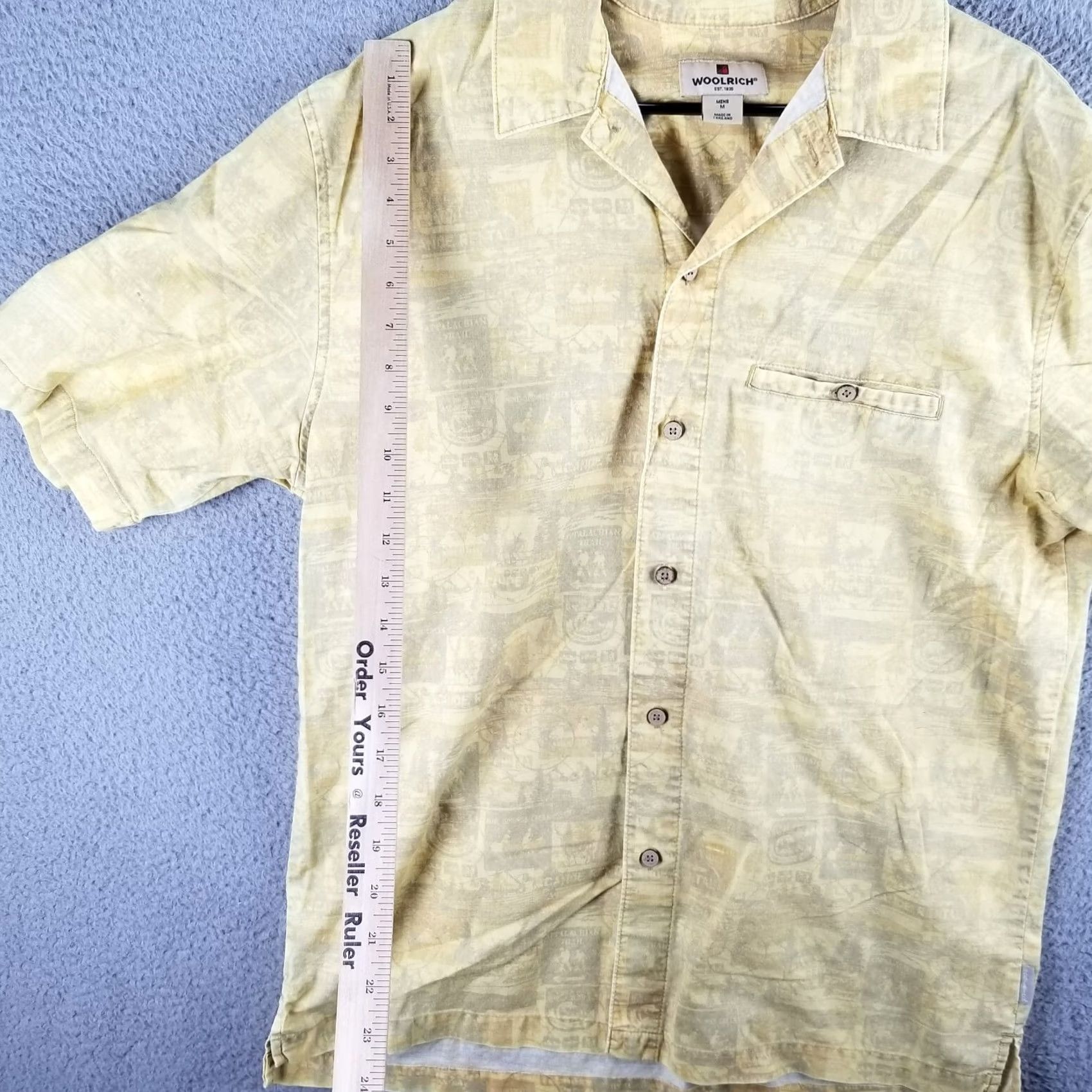 Vintage Woolrich Shirt Mens Medium Short Sleeve Button Up AOP Appalachian Trail Hike Size US M / EU 48-50 / 2 - 3 Thumbnail