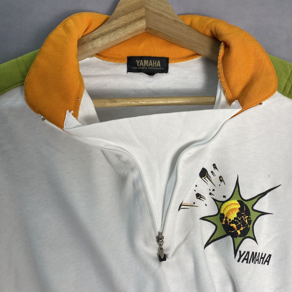 Vintage × Yamaha Vintage Yamaha half zipper with shoulder pad Size US S / EU 44-46 / 1 - 11 Thumbnail