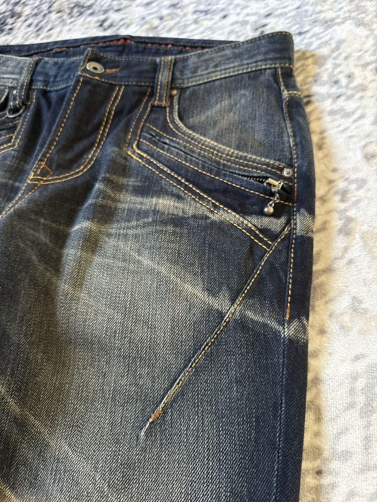 Nicole Club Nicole Club Japan Mud Wash Contrast Stitch Flare Jeans Rare Size US 29 - 8 Thumbnail