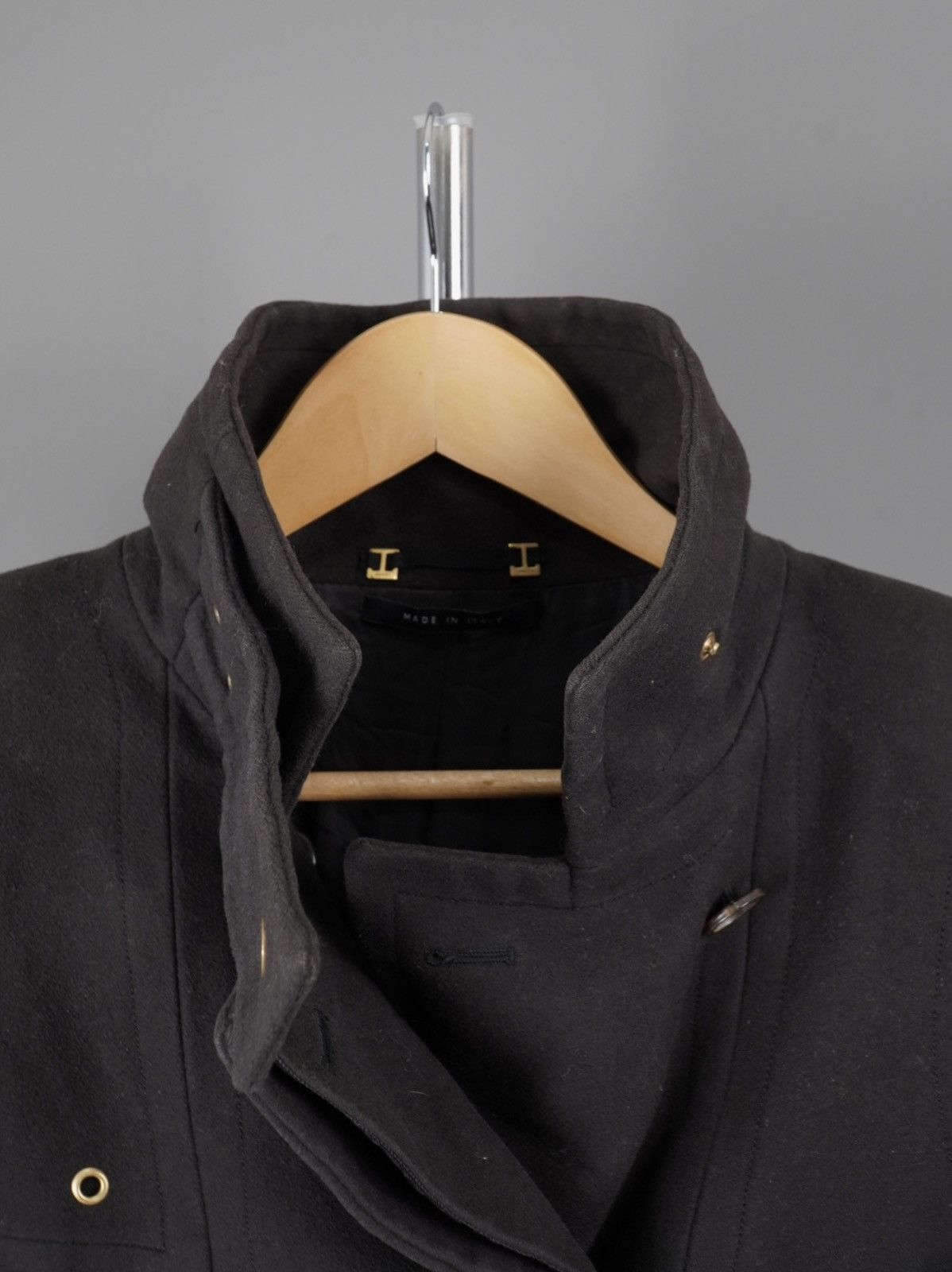 Gucci × Tom Ford Gucci - Tom ford - Archive AW03 Stand Collar Wing Wool Coat Size S / US 4 / IT 40 - 8 Thumbnail