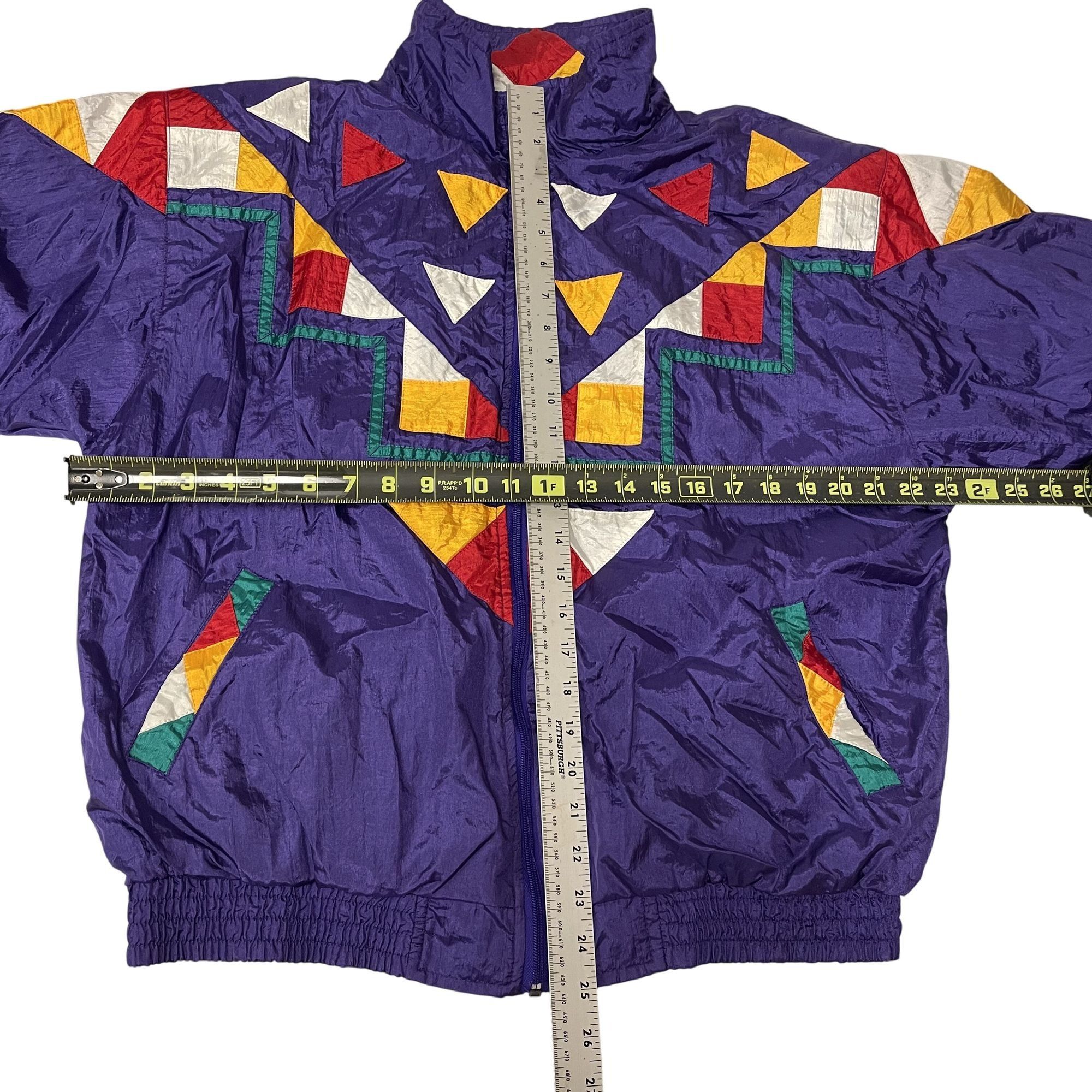 Other Vtg VIOLET GEOMETRIC Windbreaker Ski STREETWEAR Jacket Size XL / US 12-14 / IT 48-50 - 9 Thumbnail
