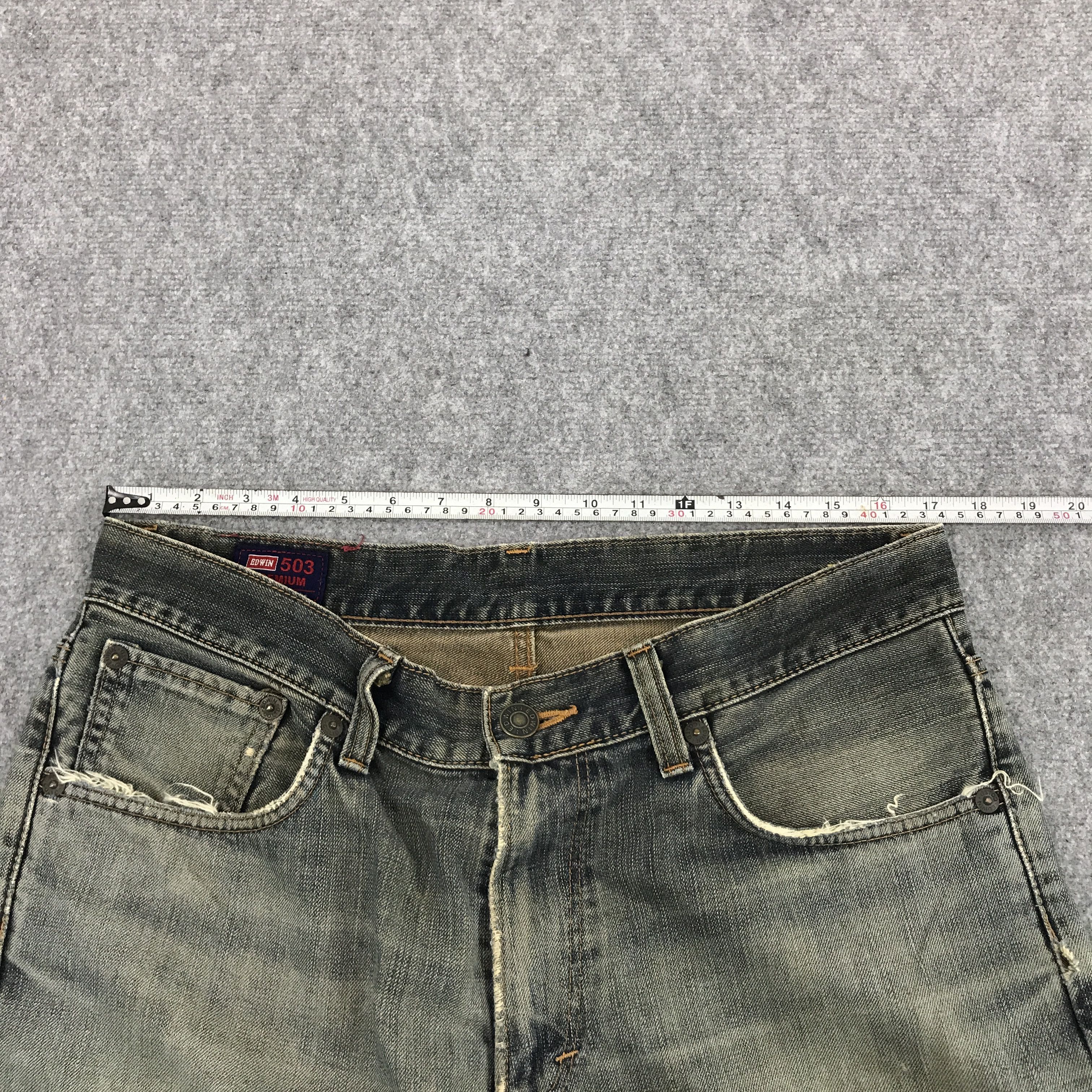 Edwin BAGGY DENIM EDWIN DISTRESSED JEAN PANTS Size US 34 / EU 50 - 5 Thumbnail