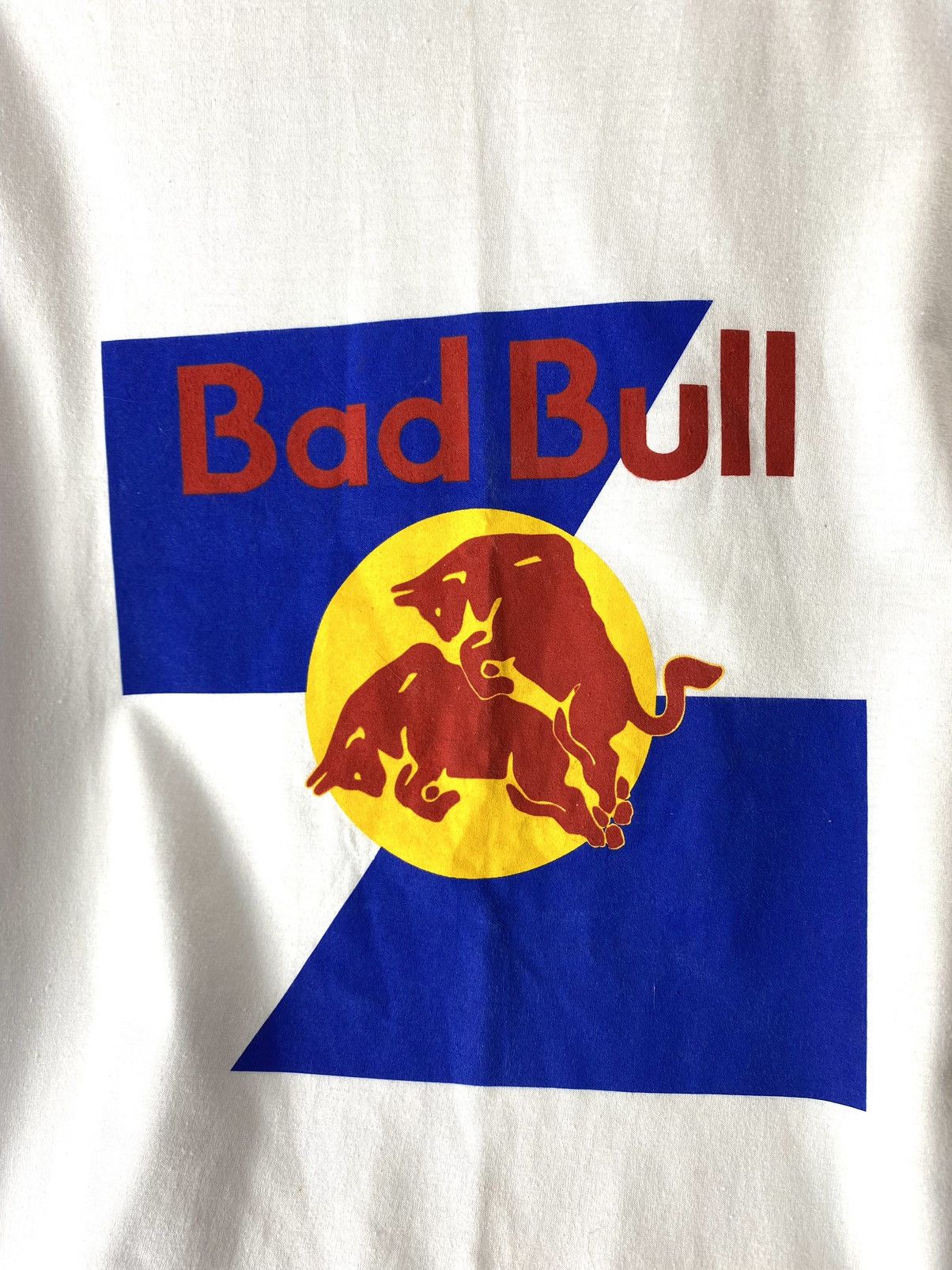 Red Bull Vintage 90s Red Bull Bad Bull Humor Funny T Shirt Size US M / EU 48-50 / 2 - 3 Thumbnail