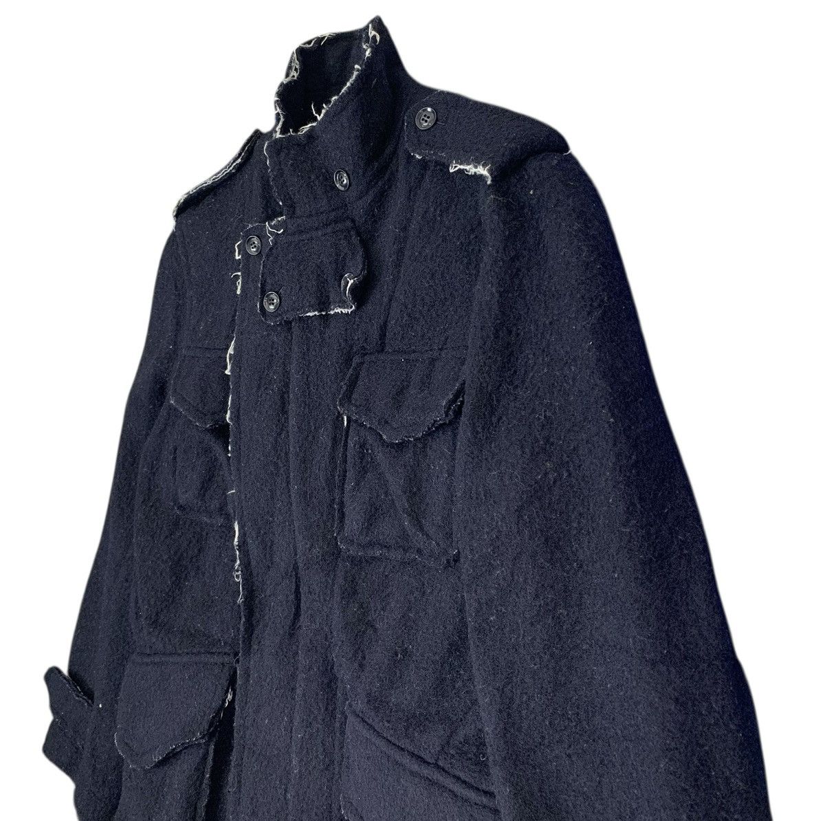 Japanese Brand Vintage Japanese Fabric KYS Diconstructed Wool Jacket Size US L / EU 52-54 / 3 - 3 Thumbnail
