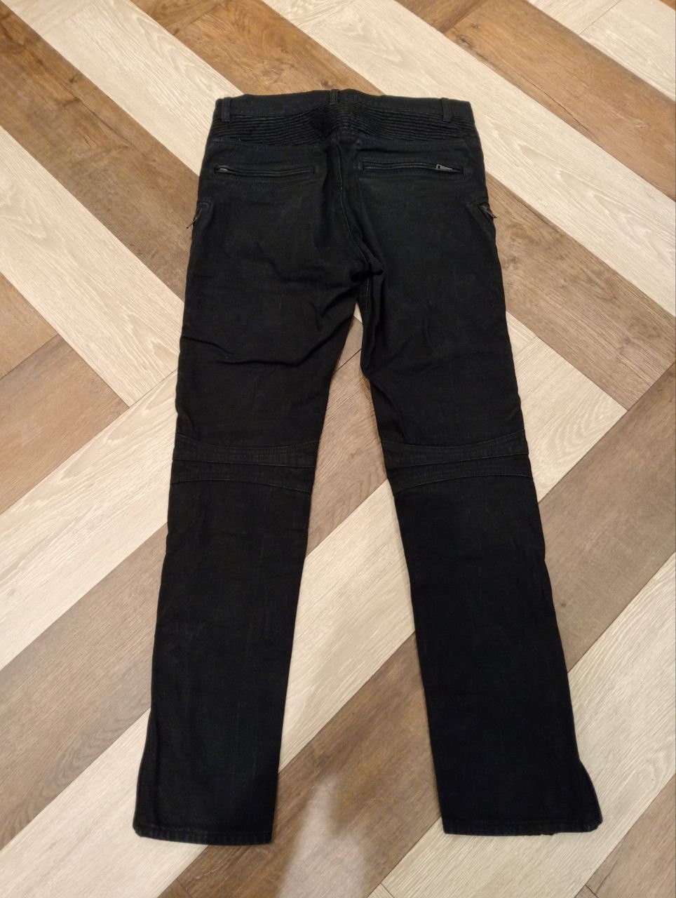 Japanese Brand JAPANESE 1 PIU 1 UGUALE 3 BIKER DENIM PANTS Size US 31 - 12 Thumbnail